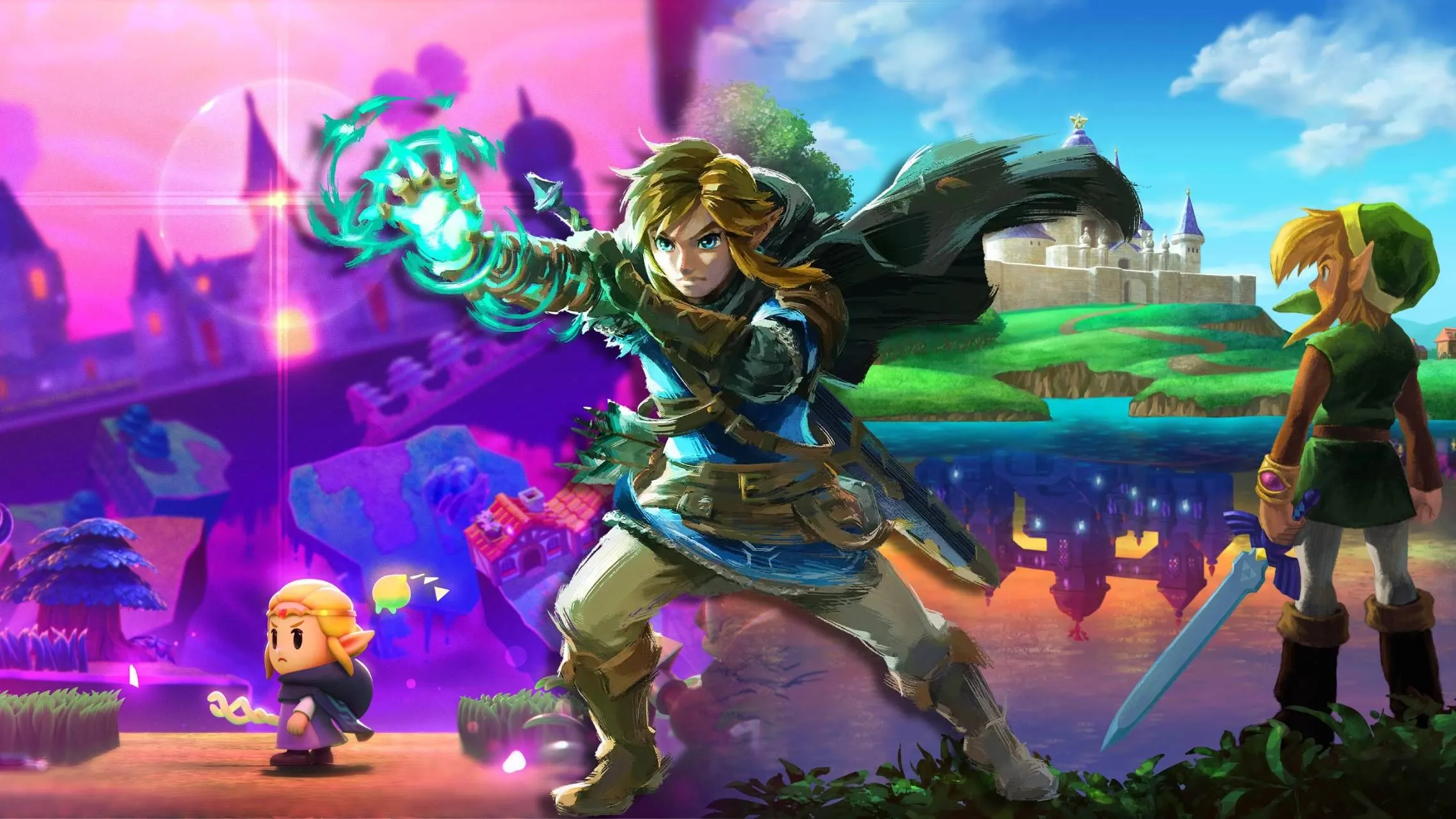 Link và Công chúa Zelda trong game kinh điển The Legend of Zelda