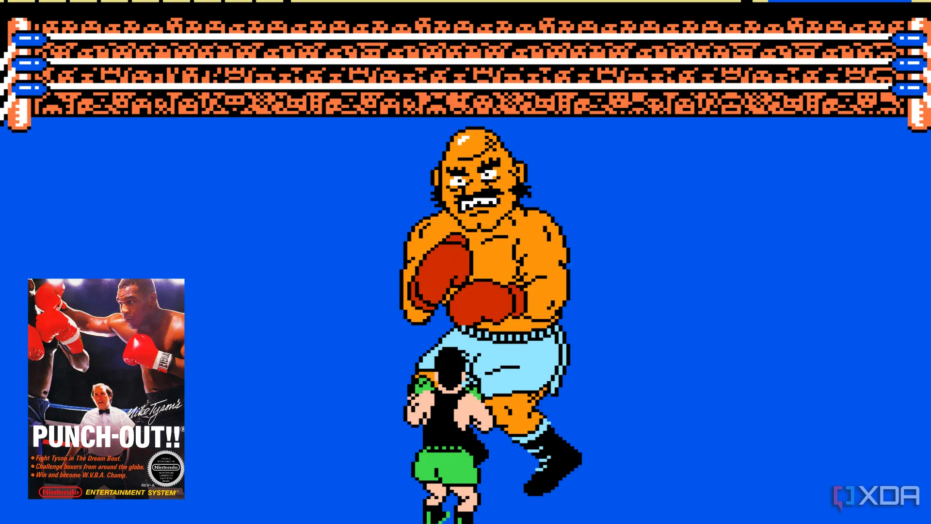 Little Mac tung cú đấm vào Bald Bull trong Mike Tyson's Punch-Out!!