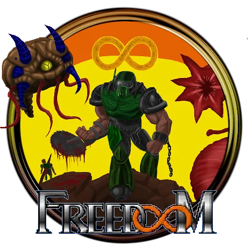 Logo của Freedoom, phiên bản game bắn súng Doom mã nguồn mở
