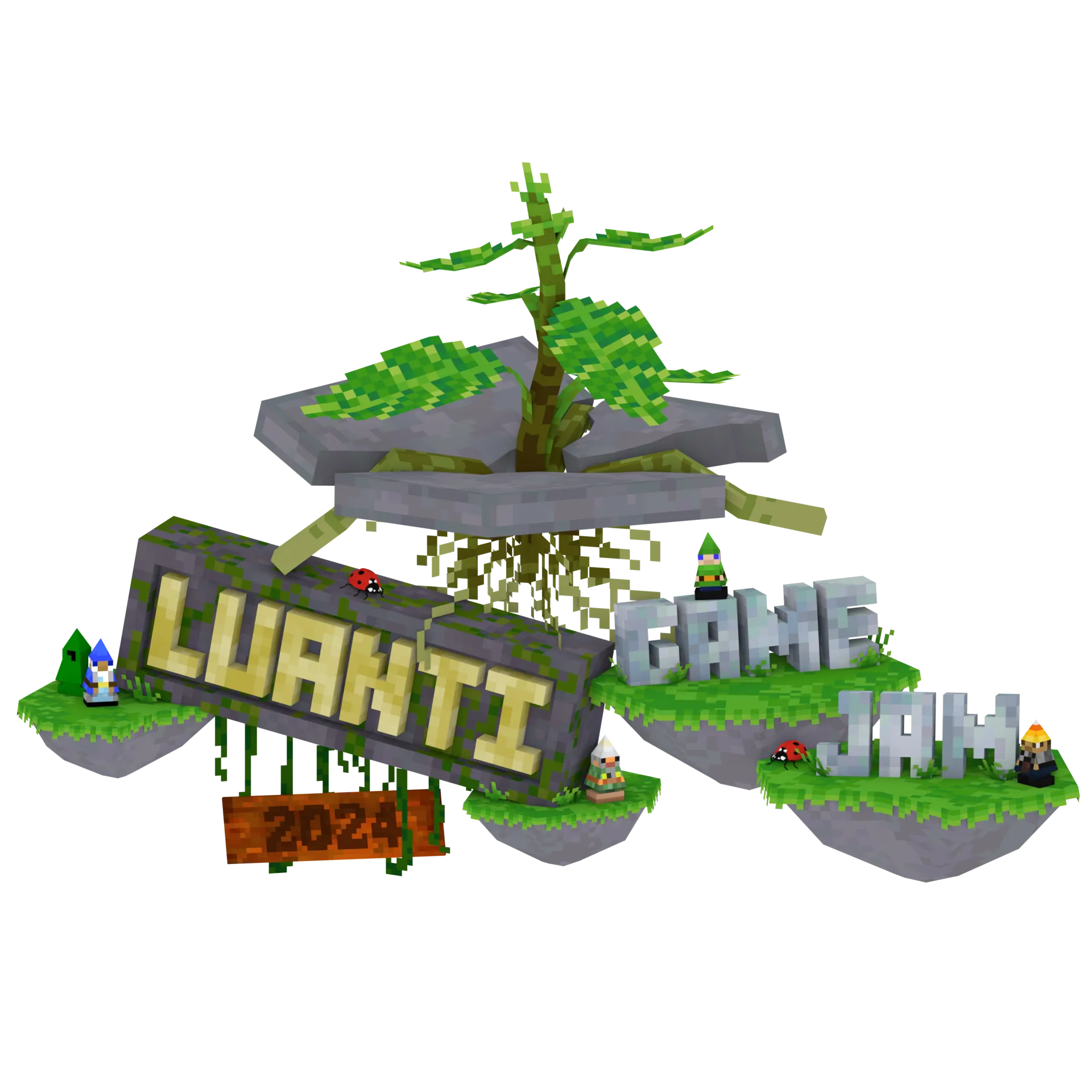 Logo của Luanti (trước đây là Minetest), game sandbox mã nguồn mở