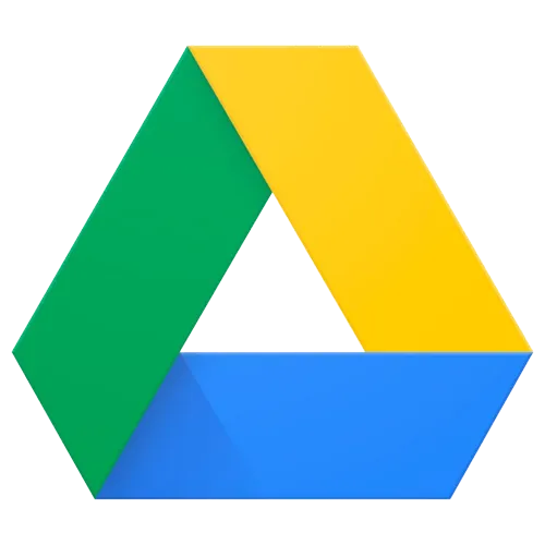 Logo Google Drive với biểu tượng tam giác màu vàng, xanh lá và xanh dương