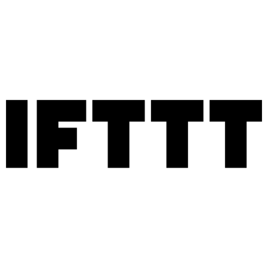 Logo IFTTT trên nền trắng
