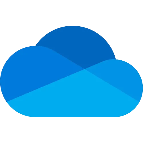 Logo Microsoft OneDrive với biểu tượng đám mây màu xanh dương