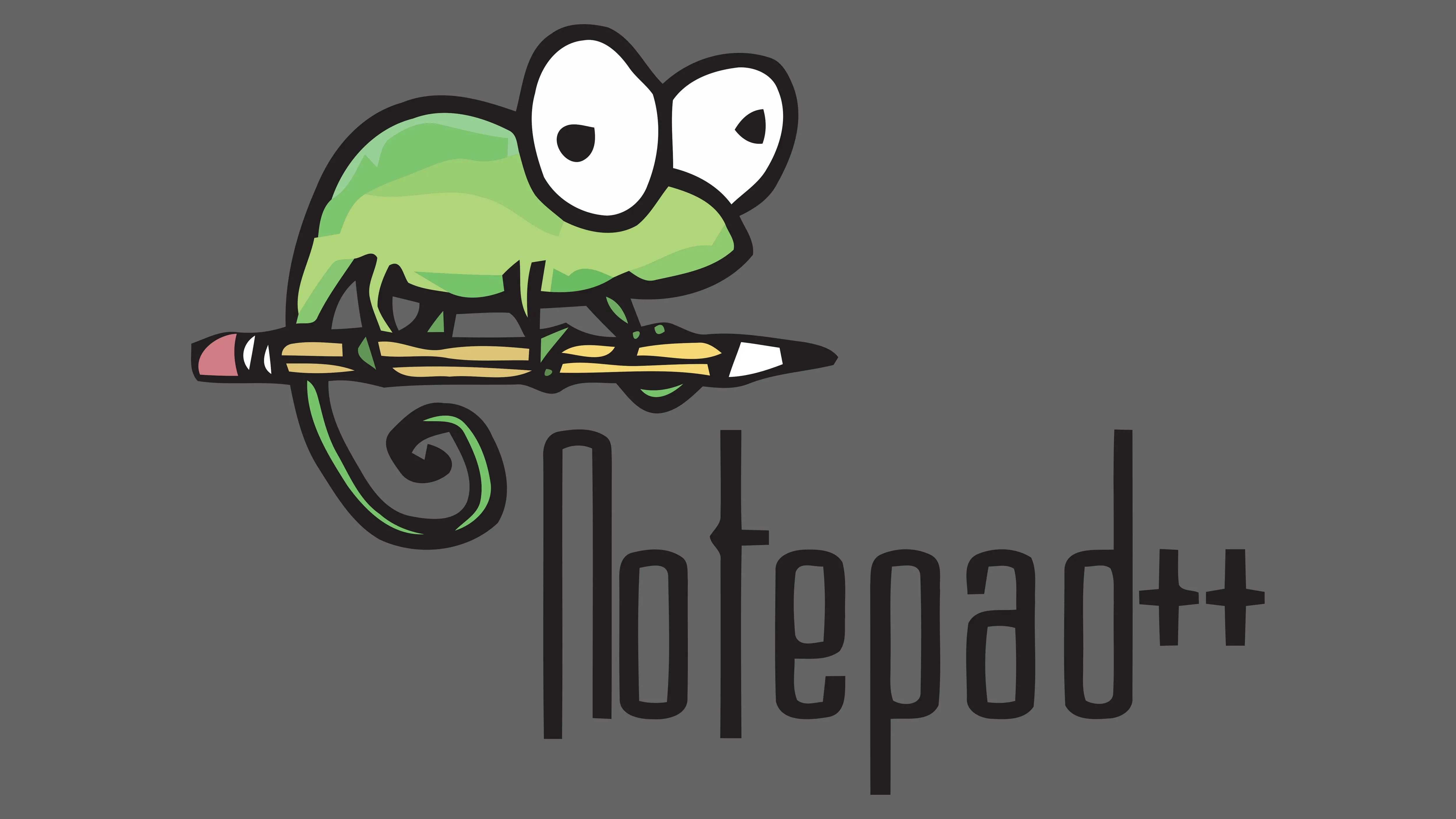 Logo Notepad++ trên nền màu xám, biểu tượng của phần mềm mã nguồn mở và tinh thần tự do