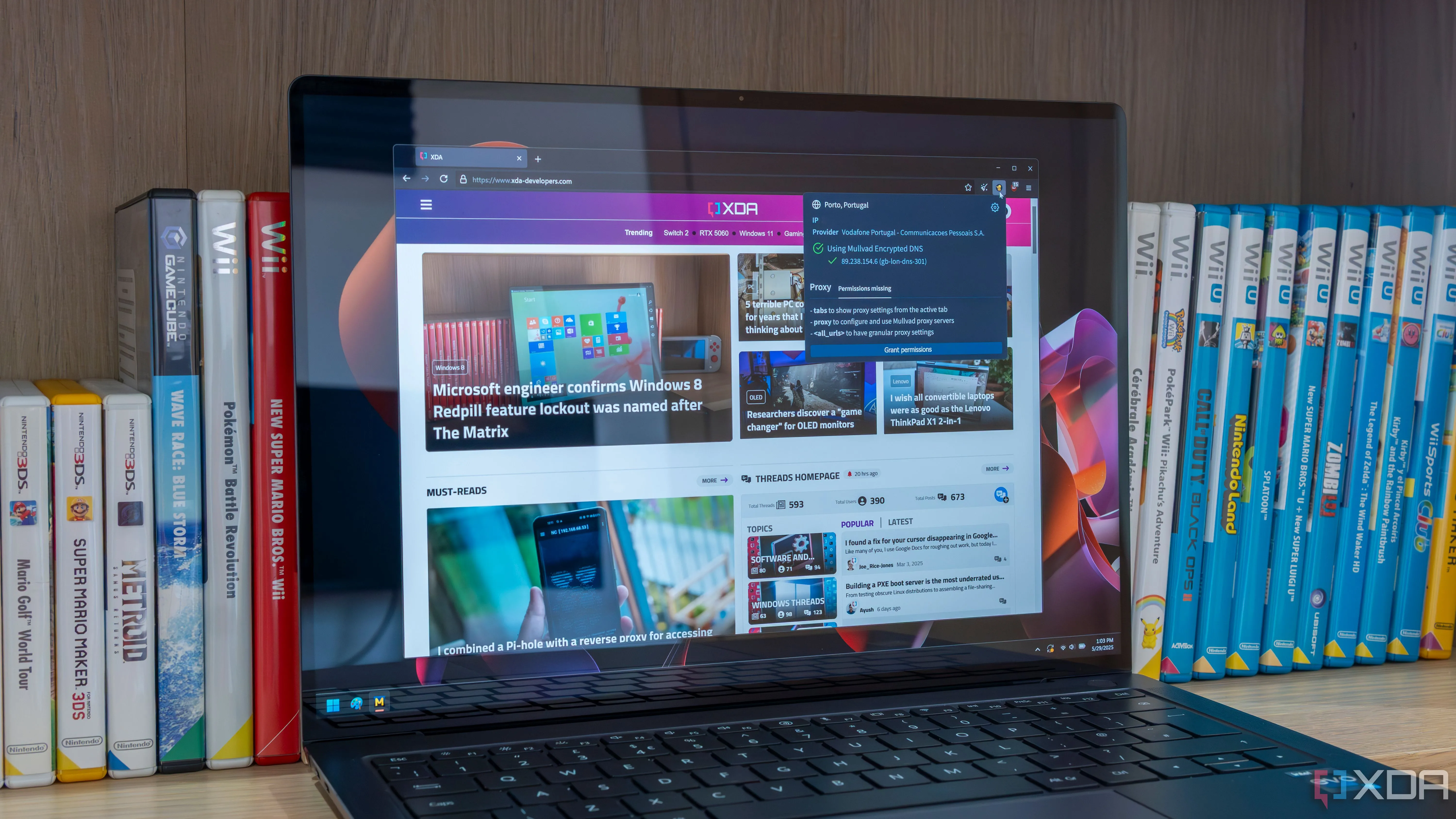 Màn hình cài đặt quyền riêng tư và bảo mật của trình duyệt Epic trên laptop Windows 11