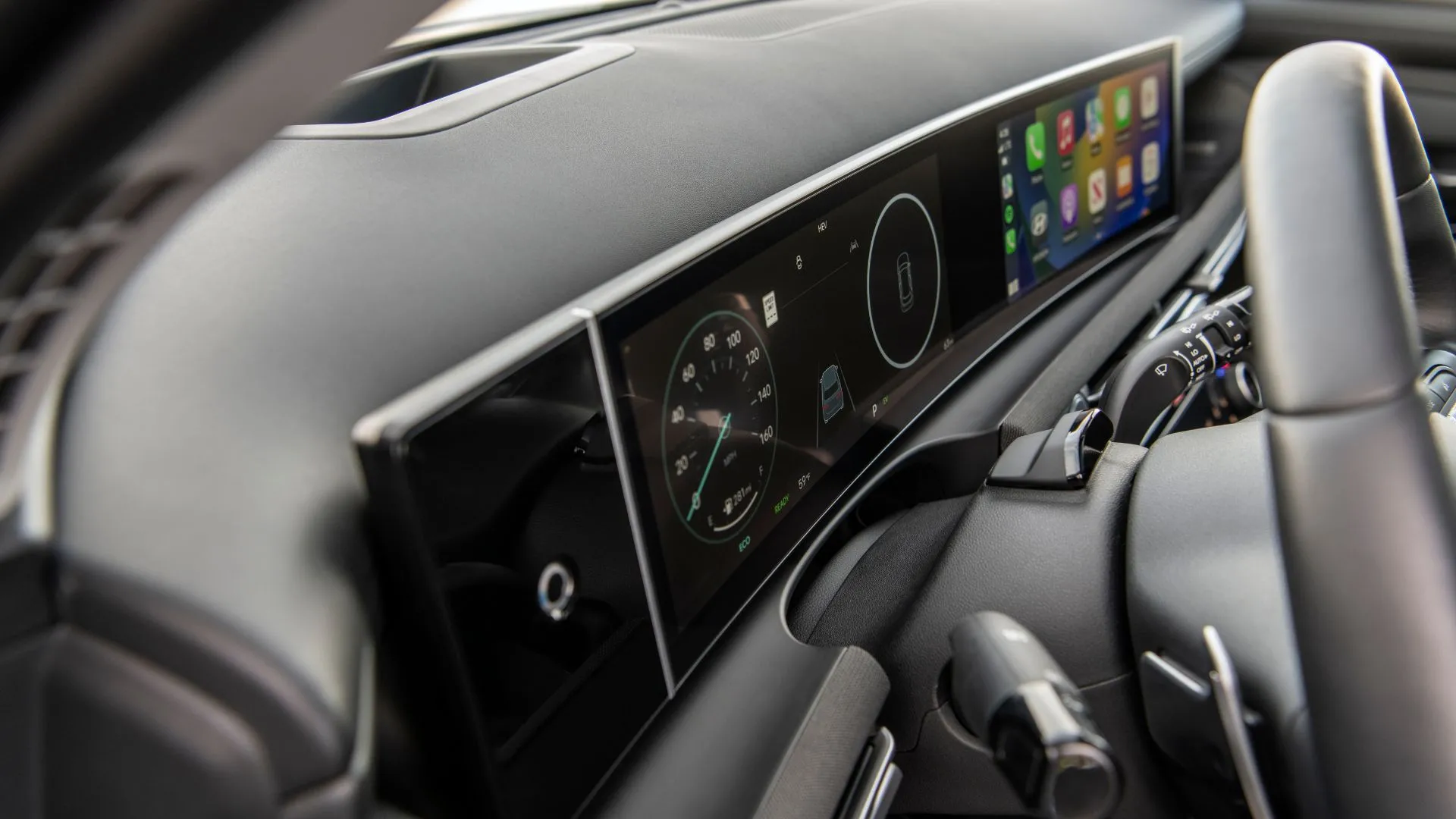 Màn hình cảm ứng giải trí 12.3 inch tích hợp Apple CarPlay trên Hyundai Tucson PHEV 2025.