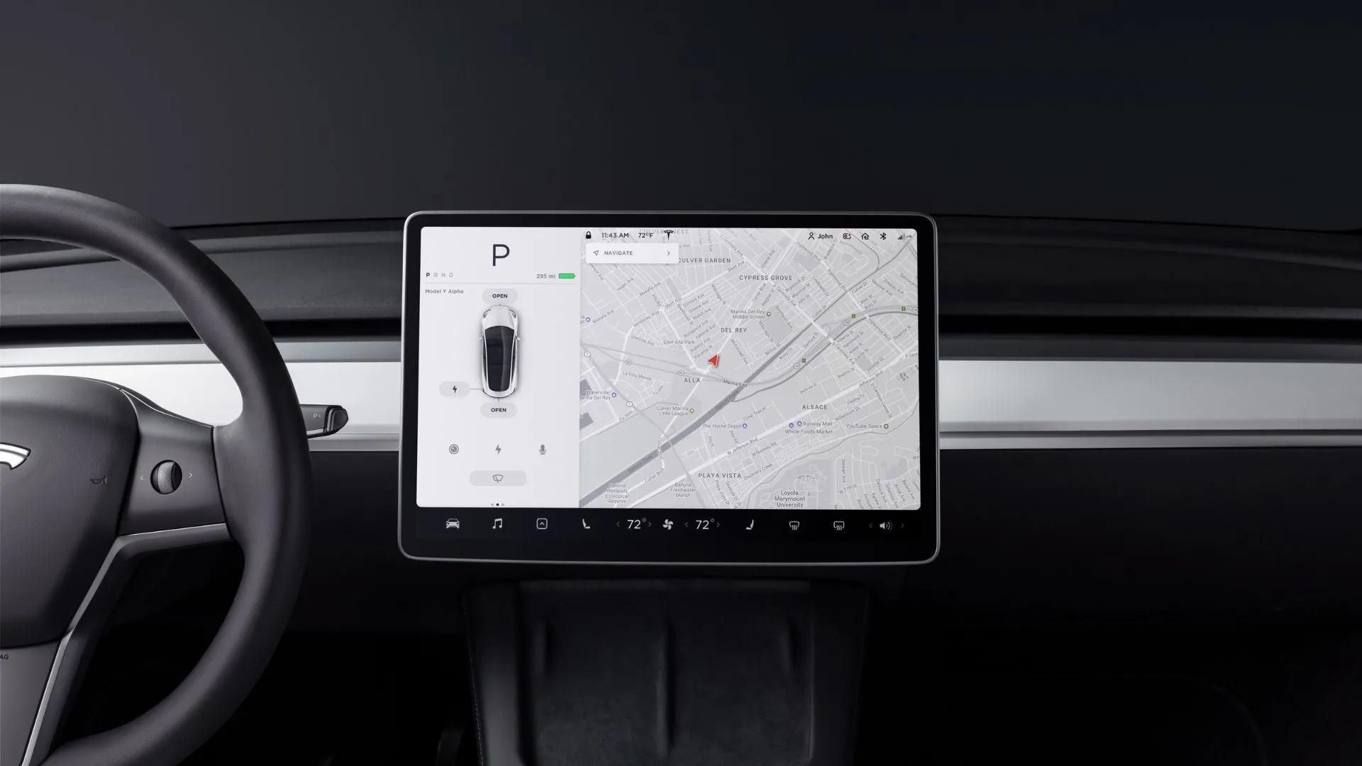 Màn hình thông tin giải trí của Tesla Model Y