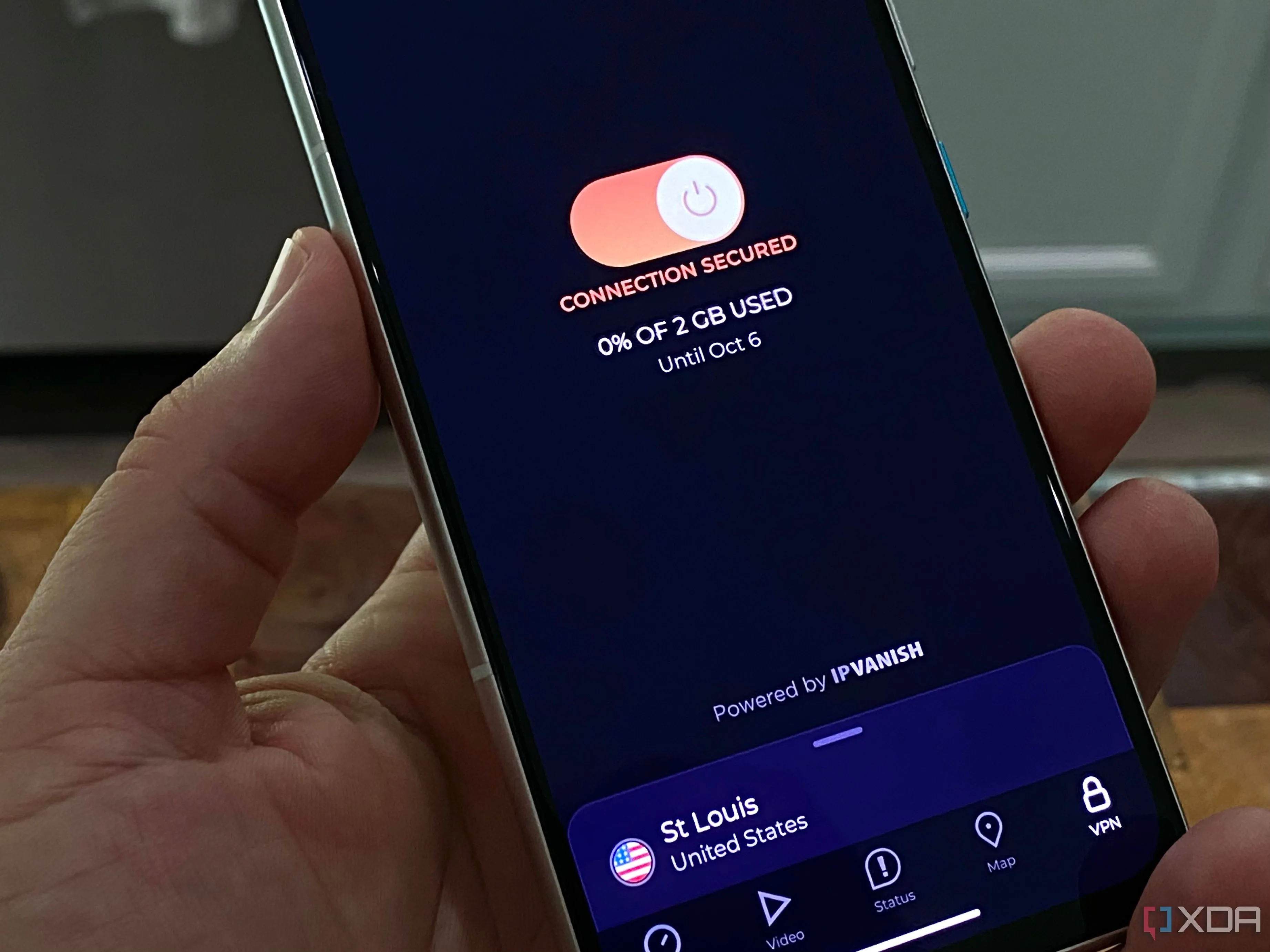 Màn hình ứng dụng Speedtest hiển thị tốc độ mạng thấp khi sử dụng VPN miễn phí 2GB trên điện thoại Asus Zenfone