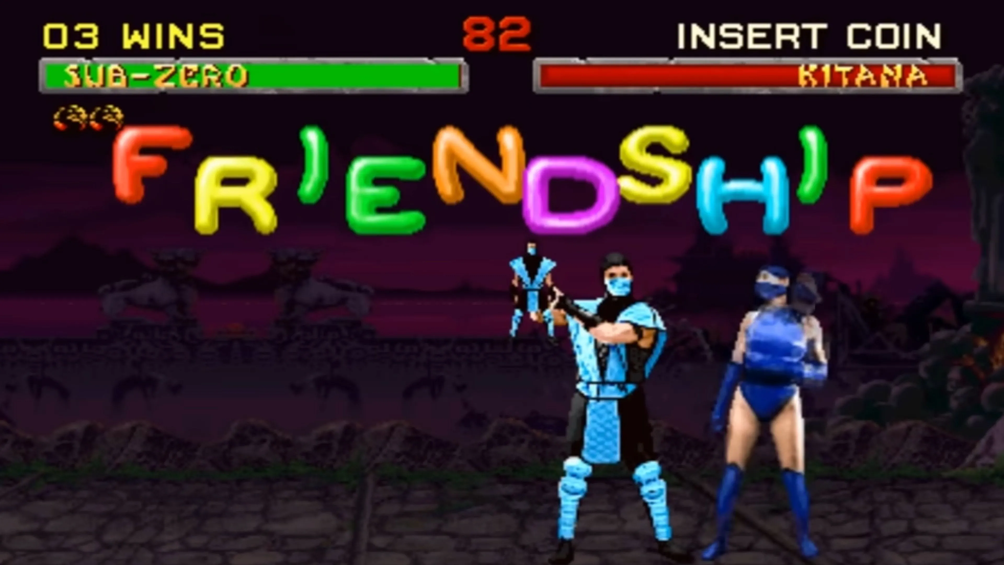 Màn kết thúc Friendship của Sub-Zero với Kitana trong Mortal Kombat