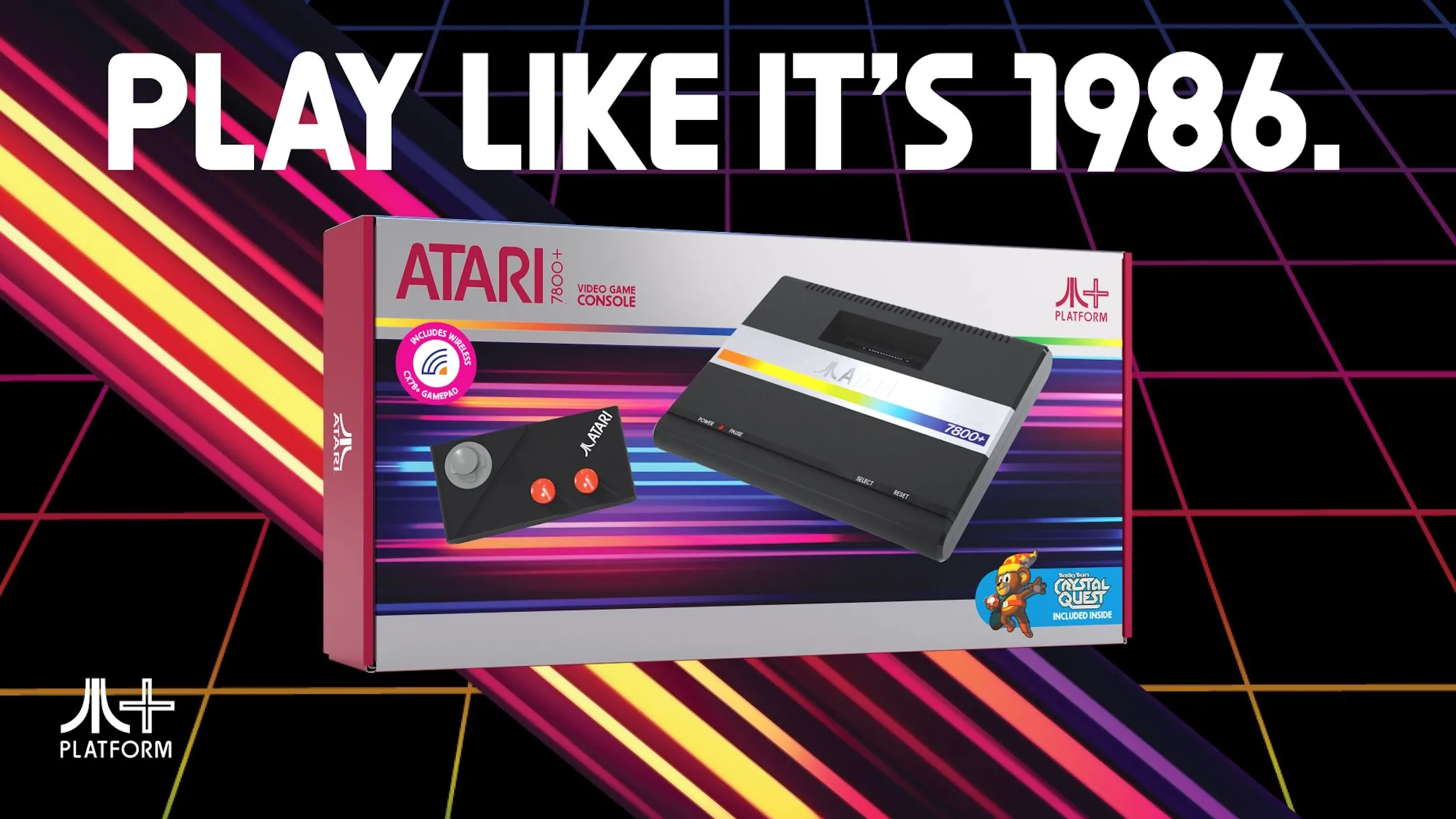 Máy chơi game Atari 7800+ với thiết kế cổ điển