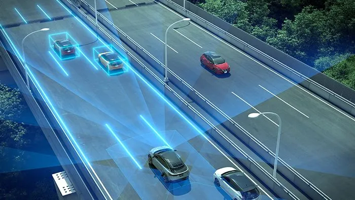 Minh họa Nissan Ariya ProPILOT với ga tự động thích ứng tiên tiến