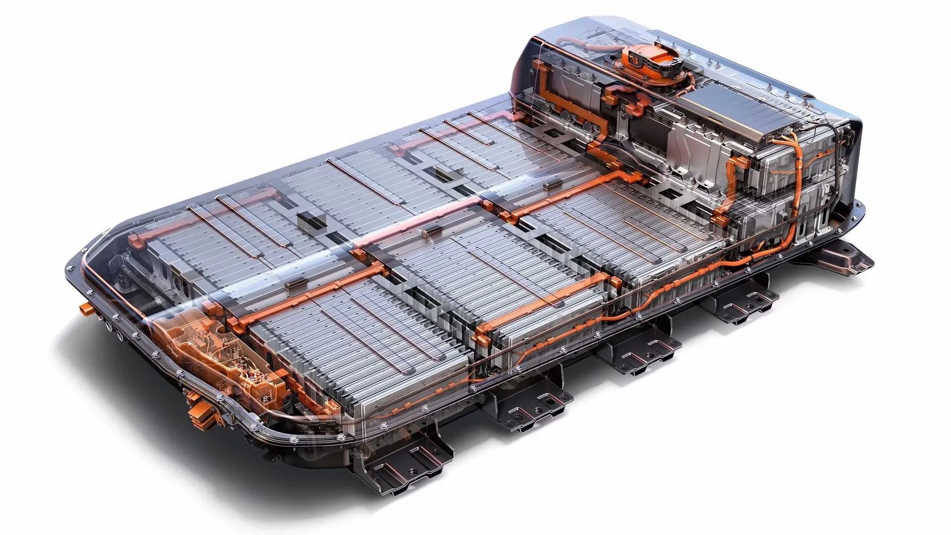 Minh họa pin lithium-ion của Chevrolet Bolt EV 2017, làm nổi bật cấu trúc và công nghệ pin đã được triệu hồi và thay thế, đảm bảo an toàn cho người dùng xe điện cũ.