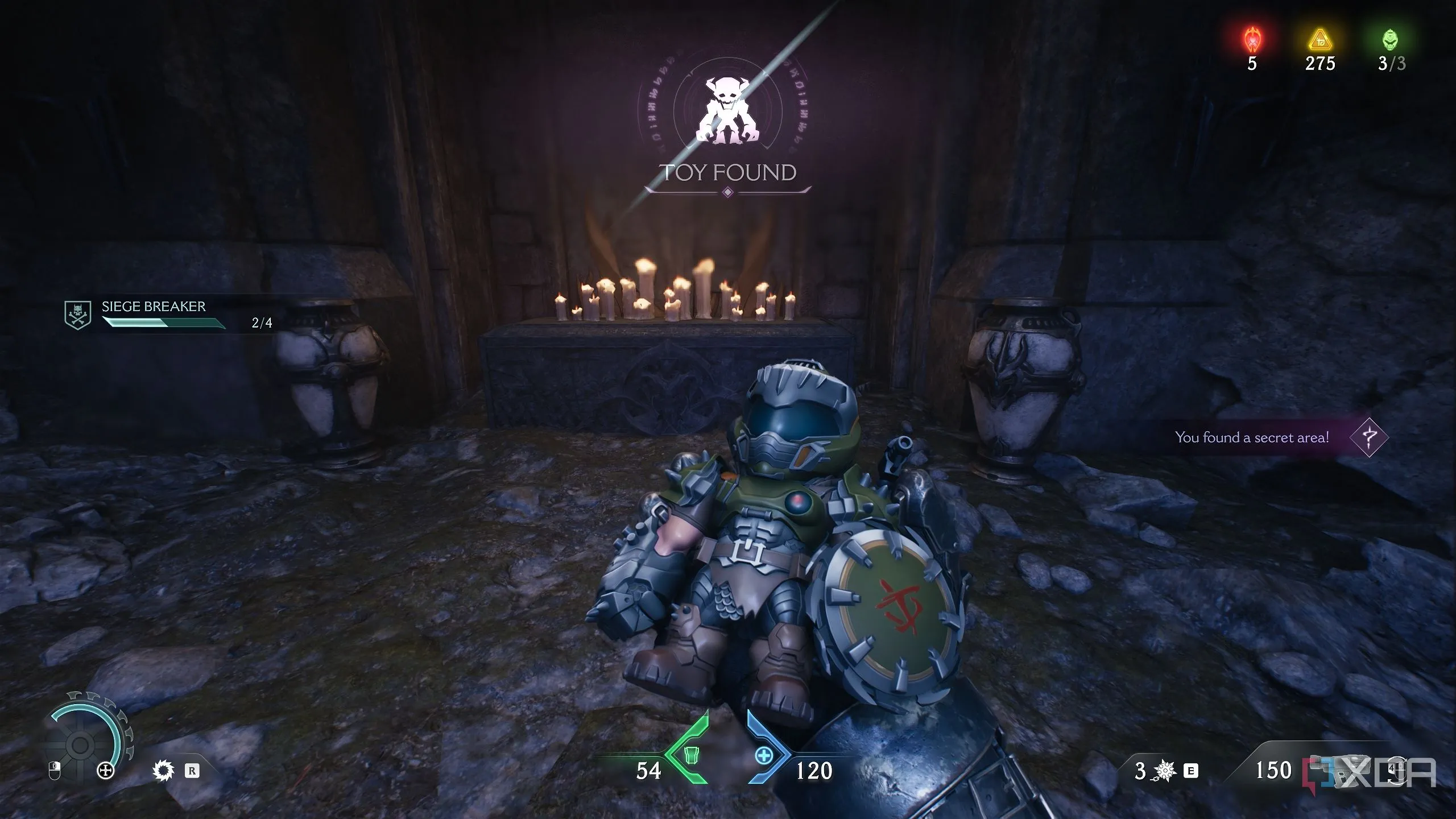 Mô hình Doom Slayer có thể thu thập trong Doom: The Dark Ages Chapter 6