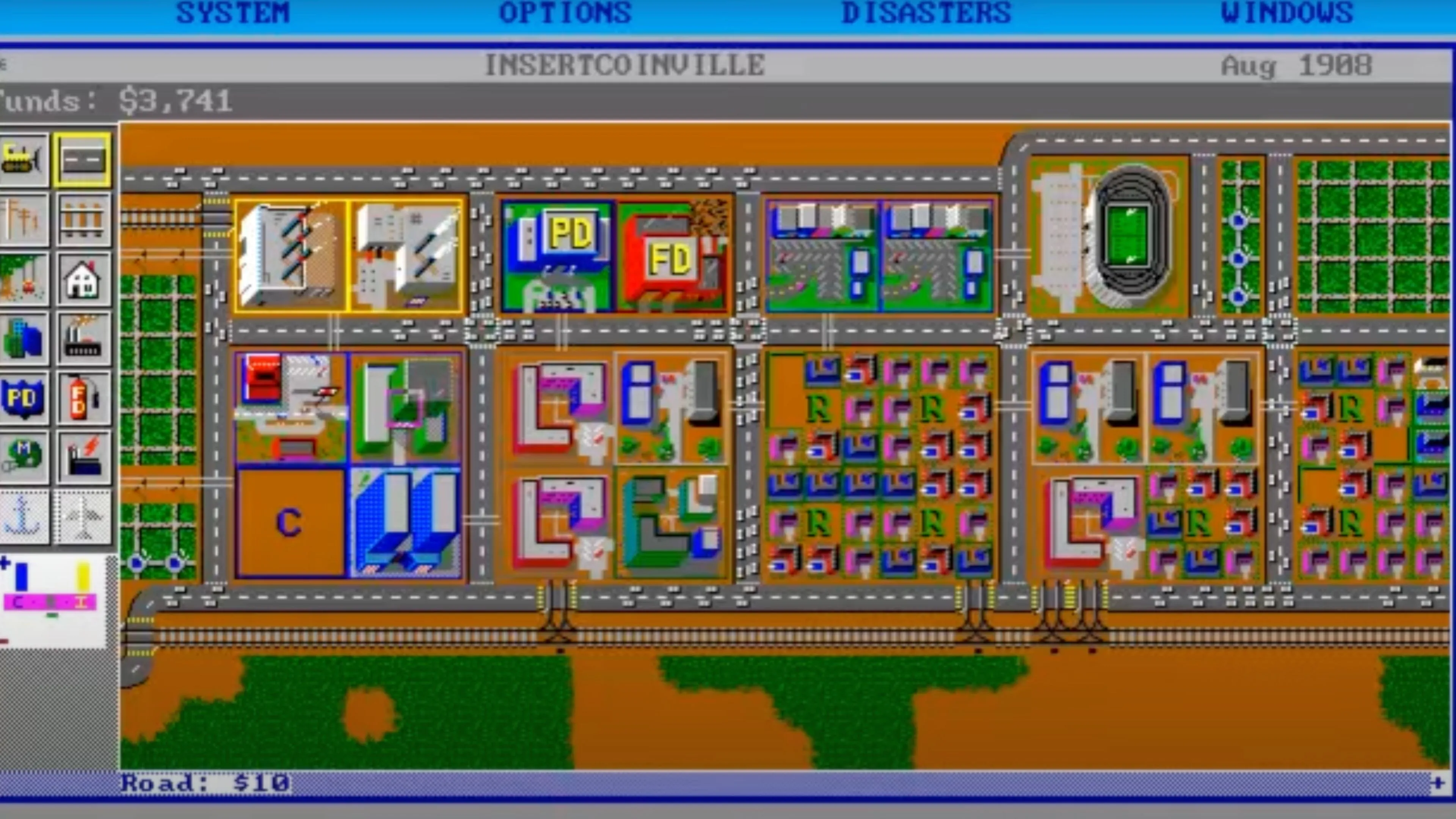 Mô tả các chỉ số và giao diện quản lý trong SimCity