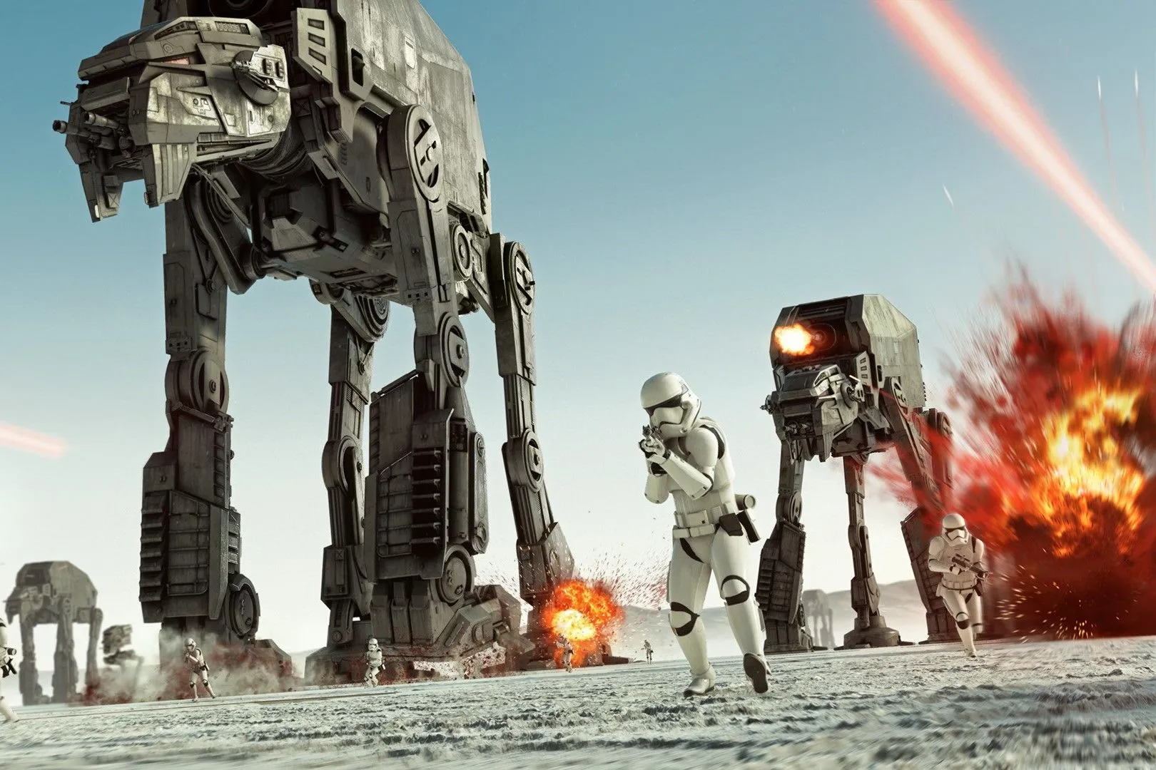 Một cảnh chiến đấu trong game Star Wars Battlefront II