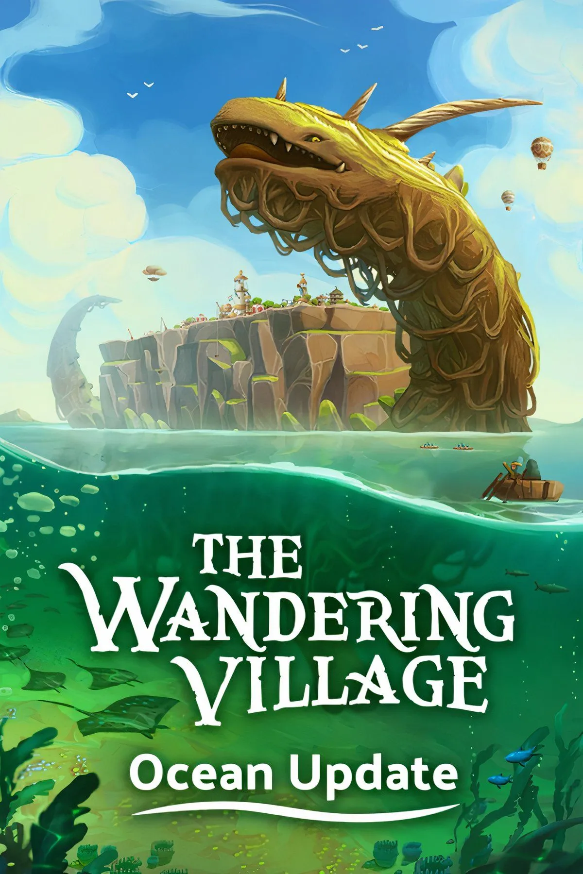 Ngôi làng trên lưng sinh vật khổng lồ Onbu trong The Wandering Village