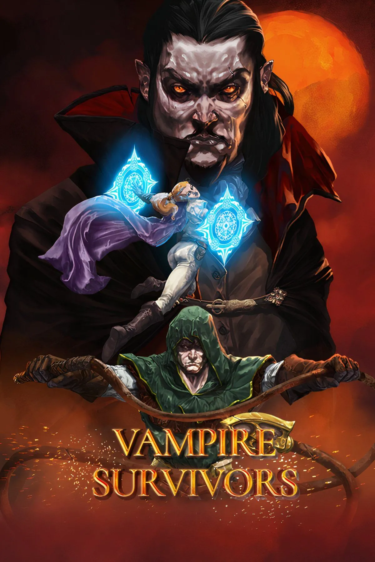 Người chơi chống lại làn sóng quái vật vô tận trong Vampire Survivors
