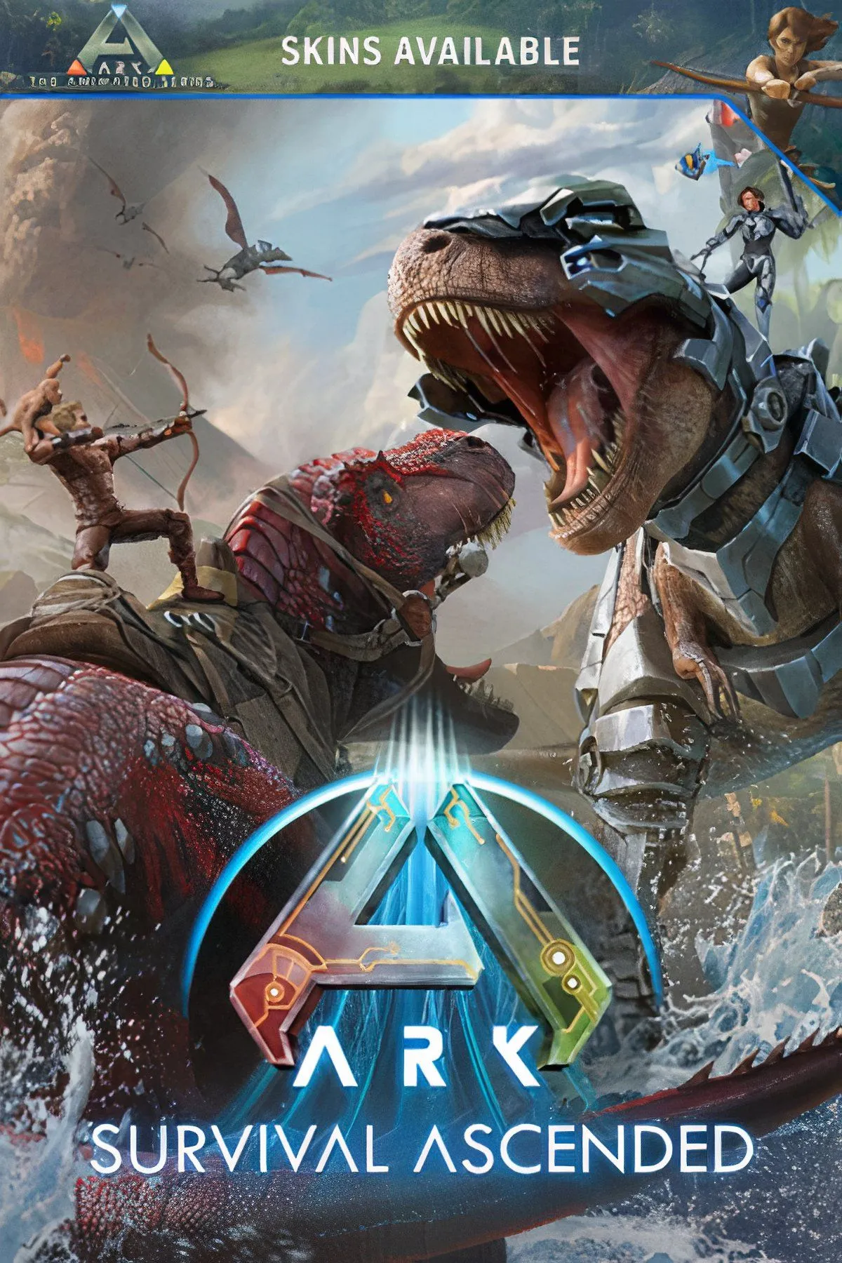 Người chơi cưỡi khủng long T-Rex khổng lồ trong thế giới Ark Survival Ascended