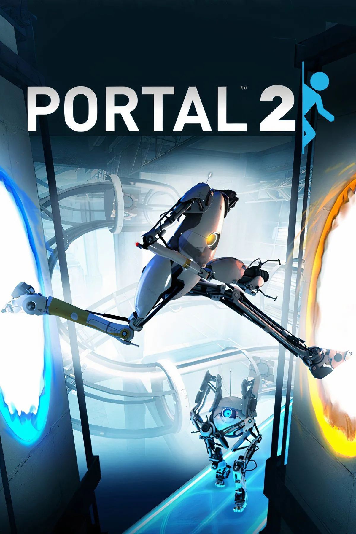 Nhân vật cầm súng Portal Gun giải đố trong game Portal 2