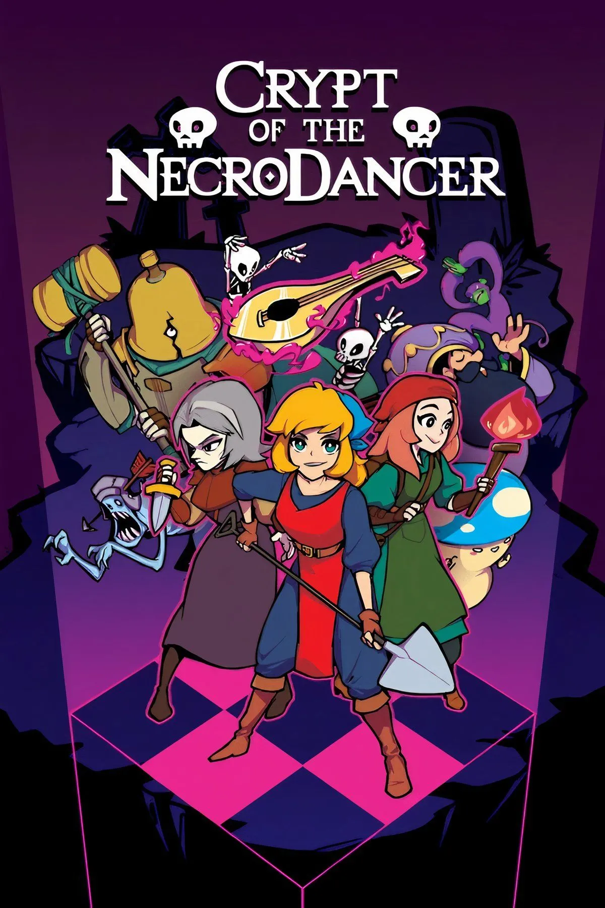 Nhân vật chiến đấu theo nhịp điệu âm nhạc trong hầm ngục của game Crypt of the NecroDancer