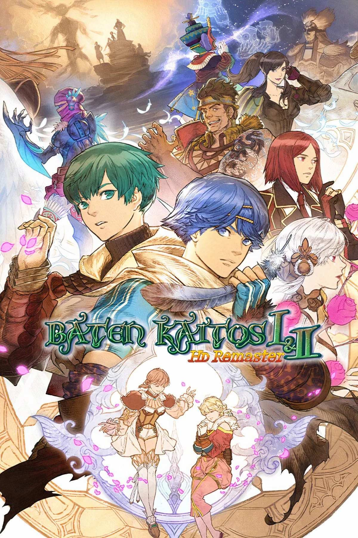 Nhân vật chính và thế giới đảo nổi trong game nhập vai Baten Kaitos, minh họa yếu tố giả tưởng độc đáo.
