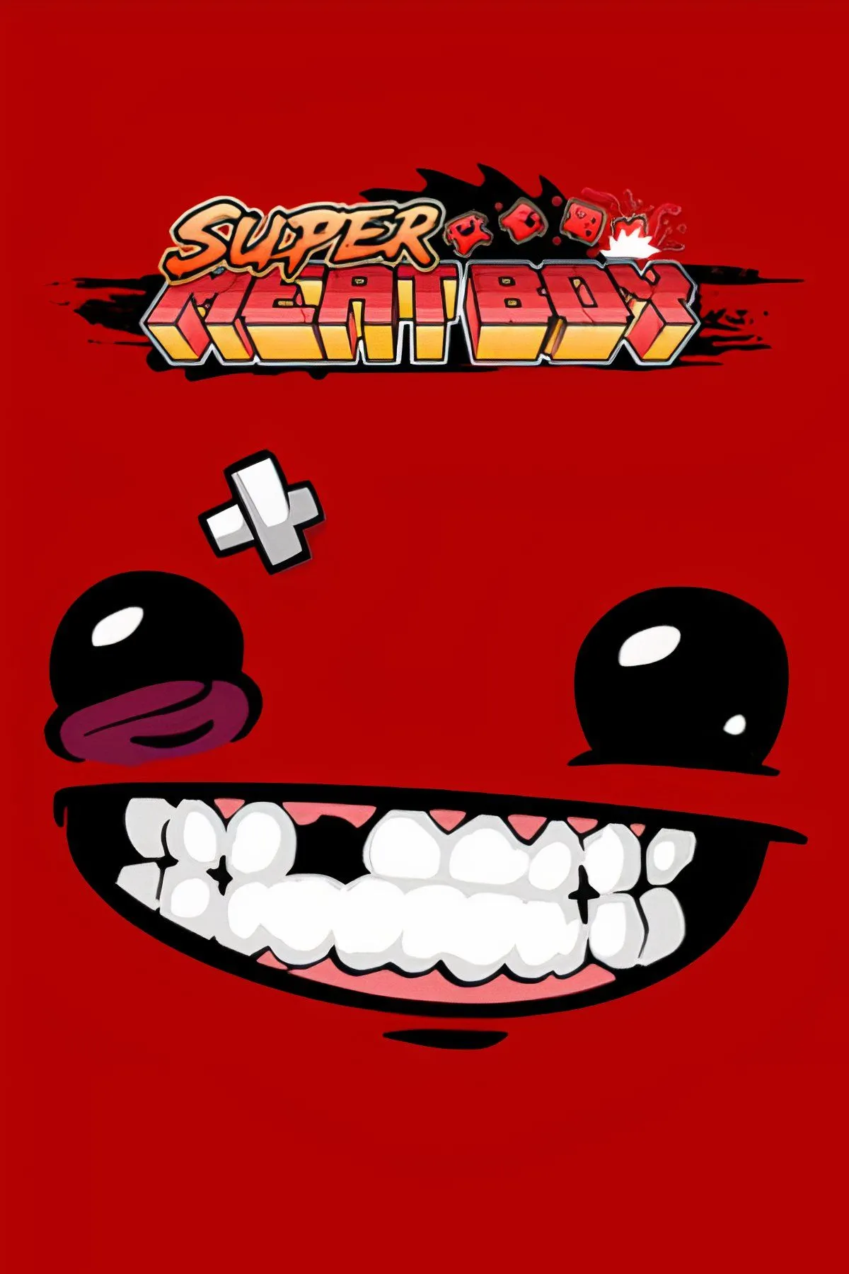 Nhân vật Meat Boy di chuyển qua chướng ngại vật trong Super Meat Boy
