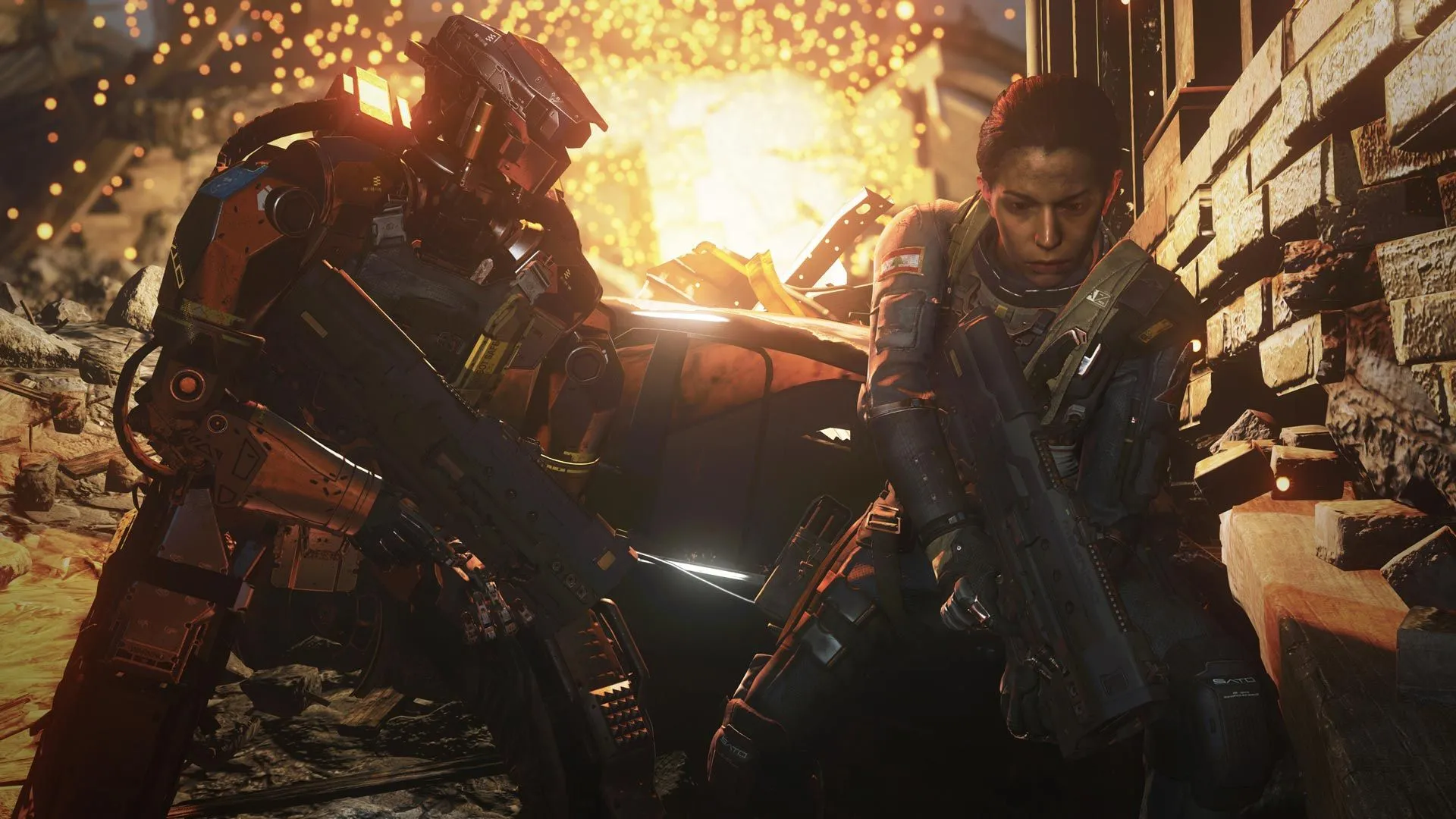 Nhân vật Nick Reyes trong bộ giáp không gian của Infinite Warfare