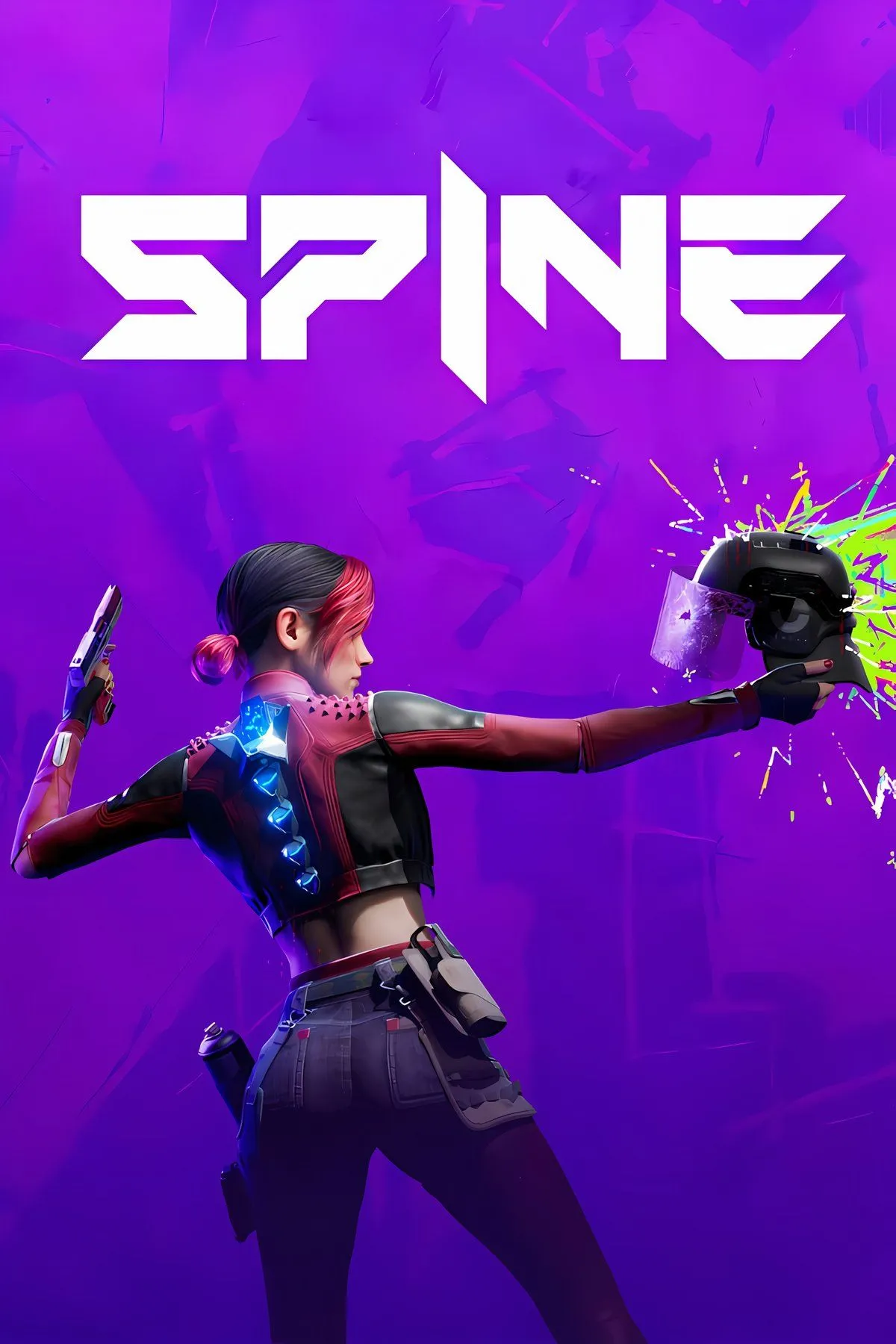 Nhân vật nữ chính trong game SPINE thực hiện động tác gun-fu đầy phong cách