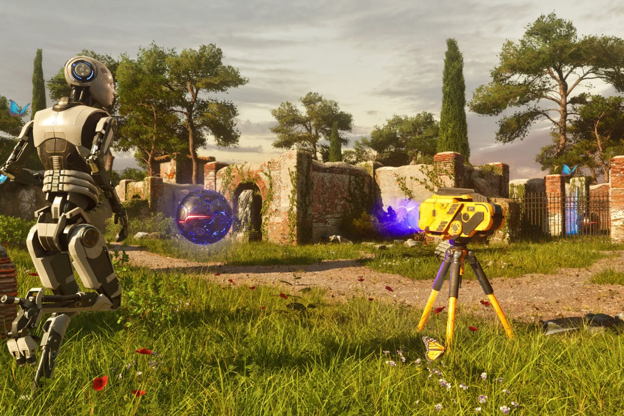 Nhân vật robot trong game giải đố The Talos Principle, minh họa sự cần thiết của điều khiển chính xác trên Nintendo Switch 2