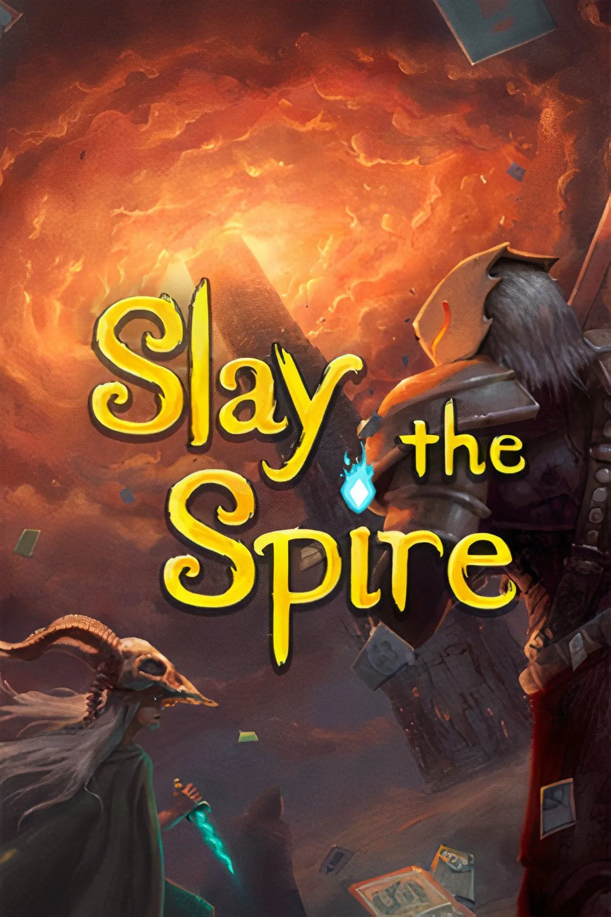 Nhân vật trong Slay the Spire chuẩn bị thực hiện lượt đi với các lá bài chiến thuật