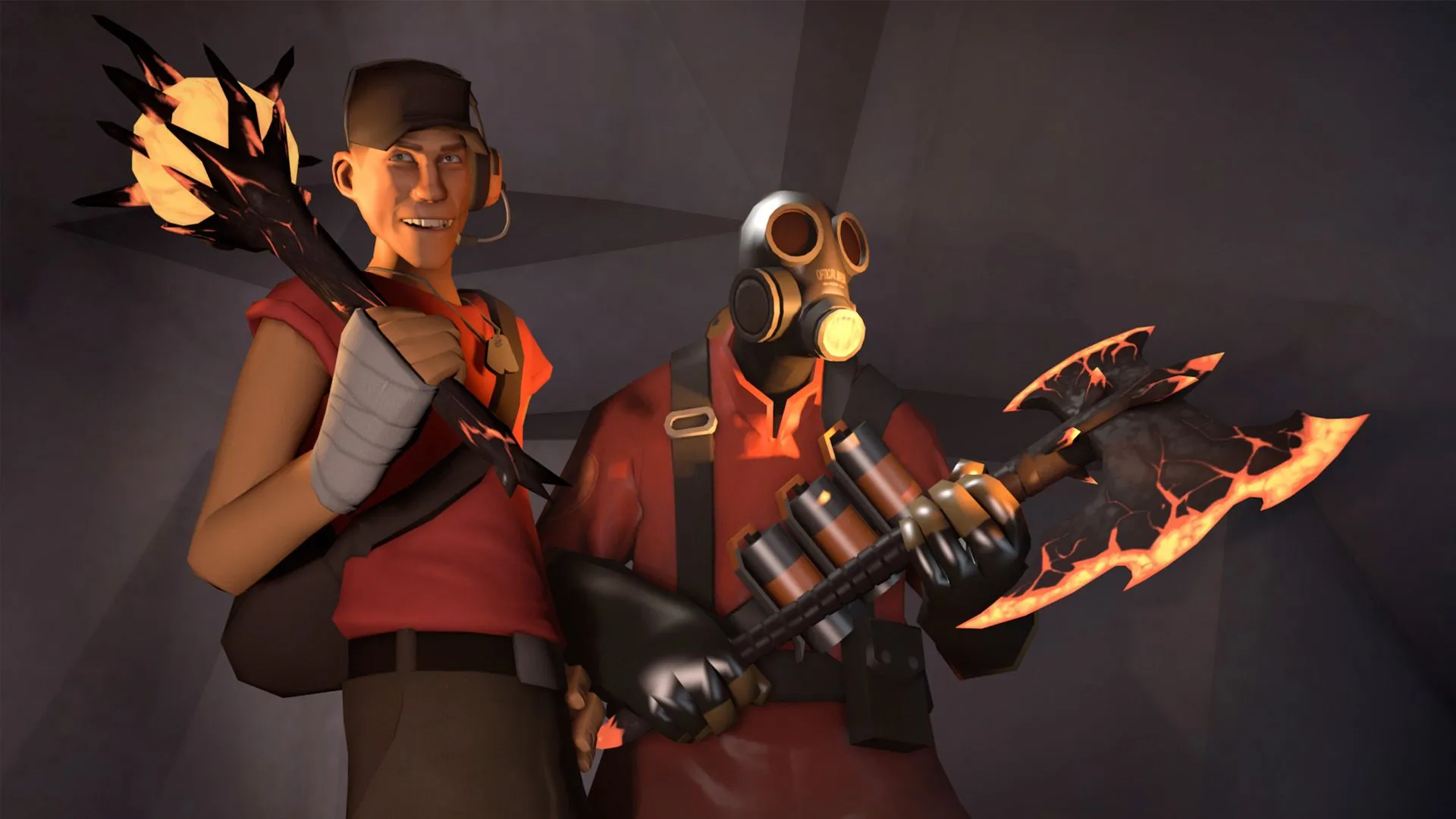 Nhân vật từ game Team Fortress 2, đại diện cho việc Valve phát hành mã nguồn và hứa hẹn cập nhật game cũ.