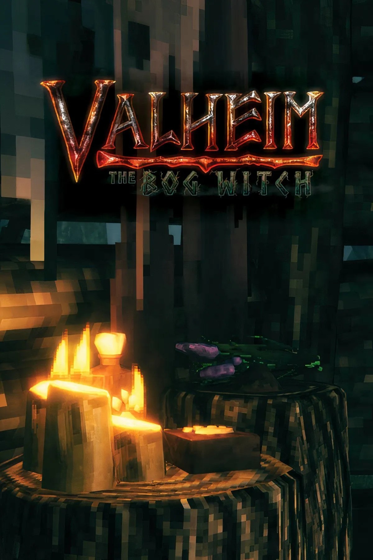 Nhân vật Viking chiến đấu với quái vật trong cảnh hoàng hôn tuyệt đẹp của Valheim