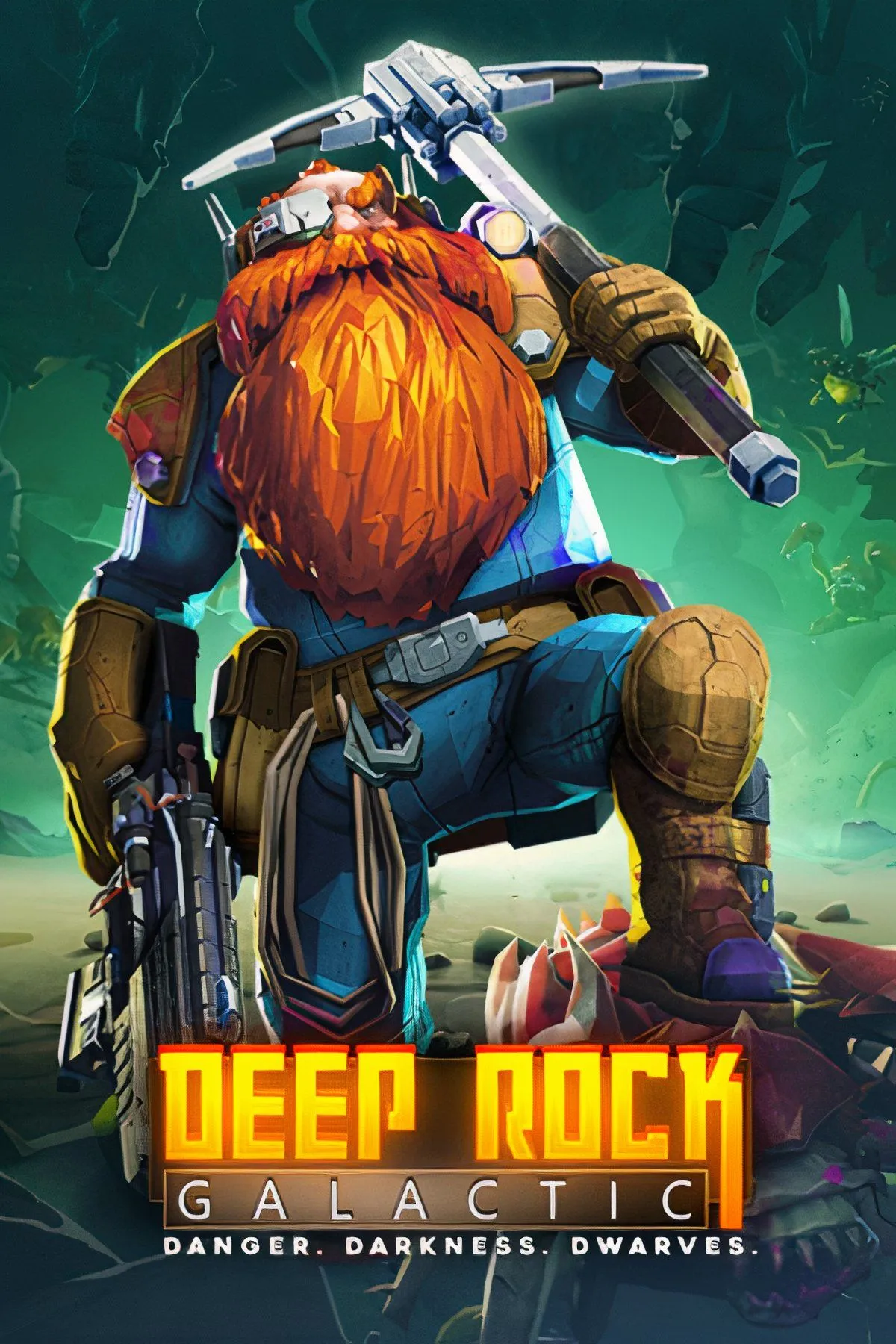 Những người lính lùn không gian chiến đấu trong Deep Rock Galactic, khám phá hang động ngoài hành tinh.