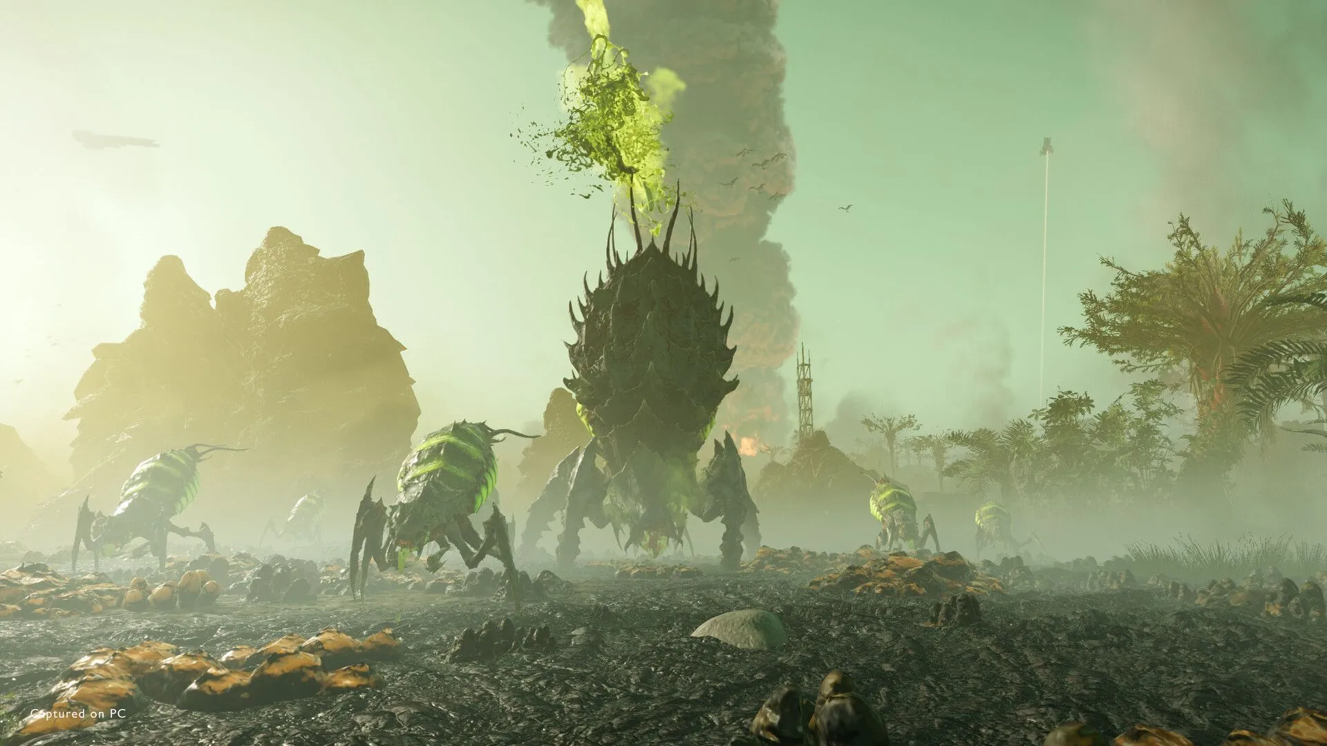 Những sinh vật ngoài hành tinh dạng bọ ghê rợn, kẻ thù chính trong game Helldivers 2.