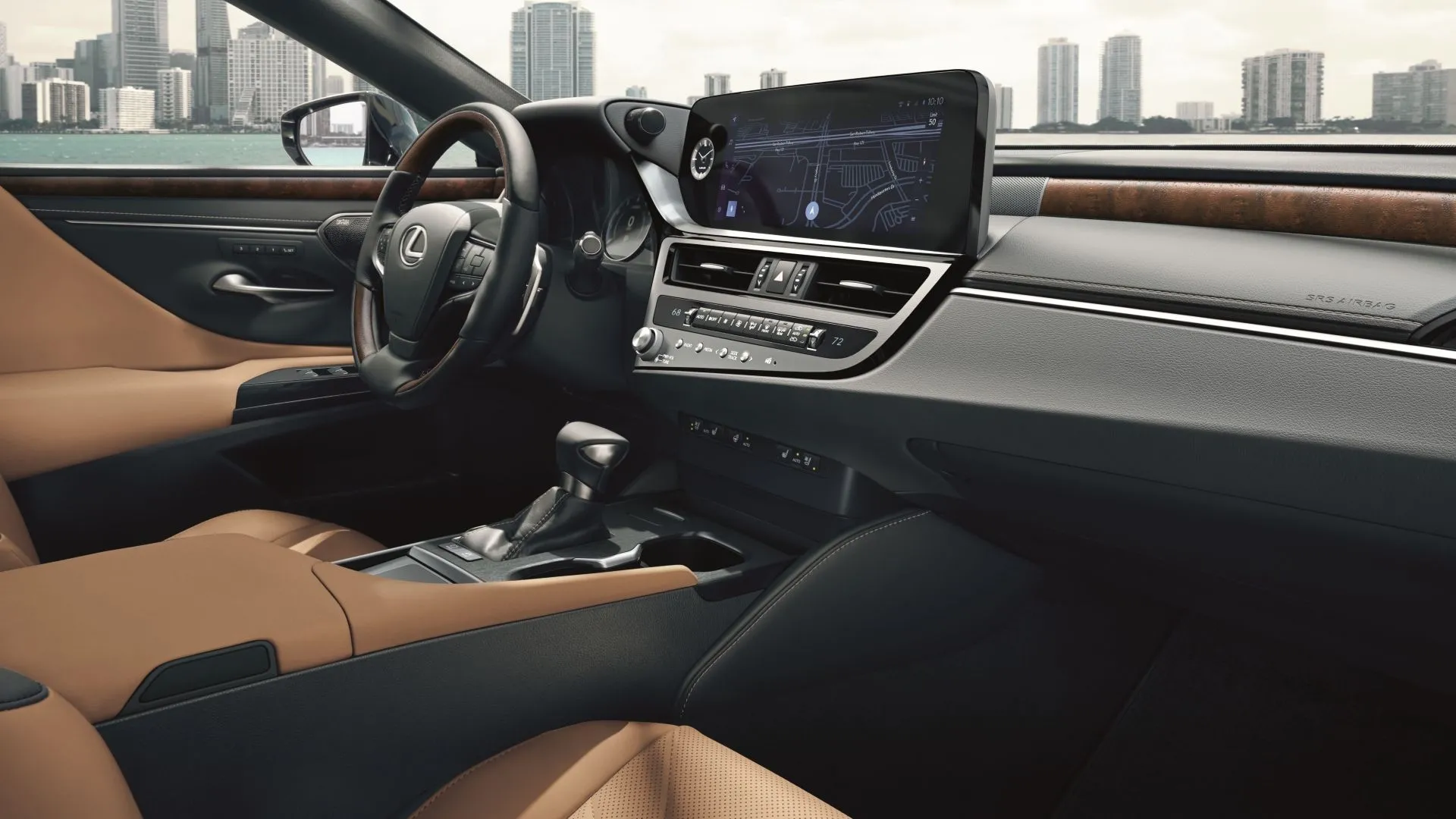 Nội thất bảng điều khiển trong Lexus ES 2025