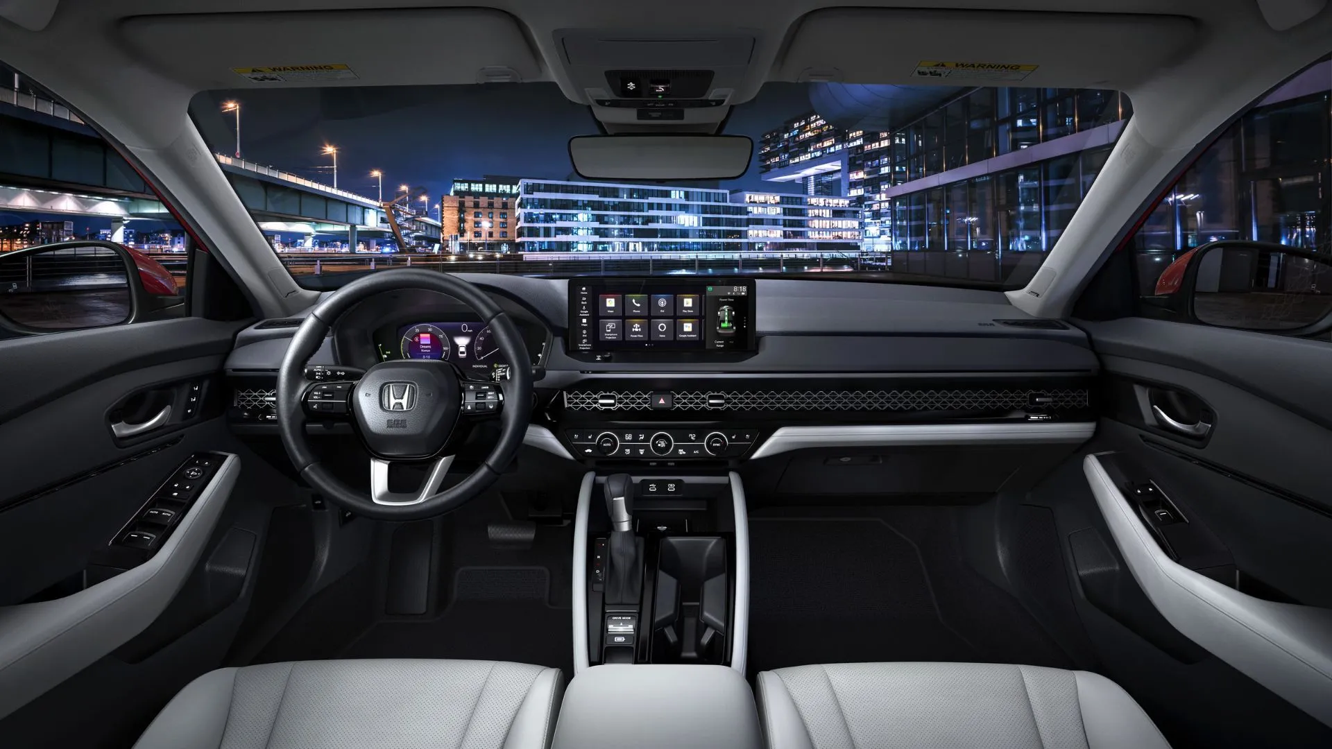 Nội thất sang trọng và hiện đại của Honda Accord Hybrid 2025 với màn hình giải trí trung tâm