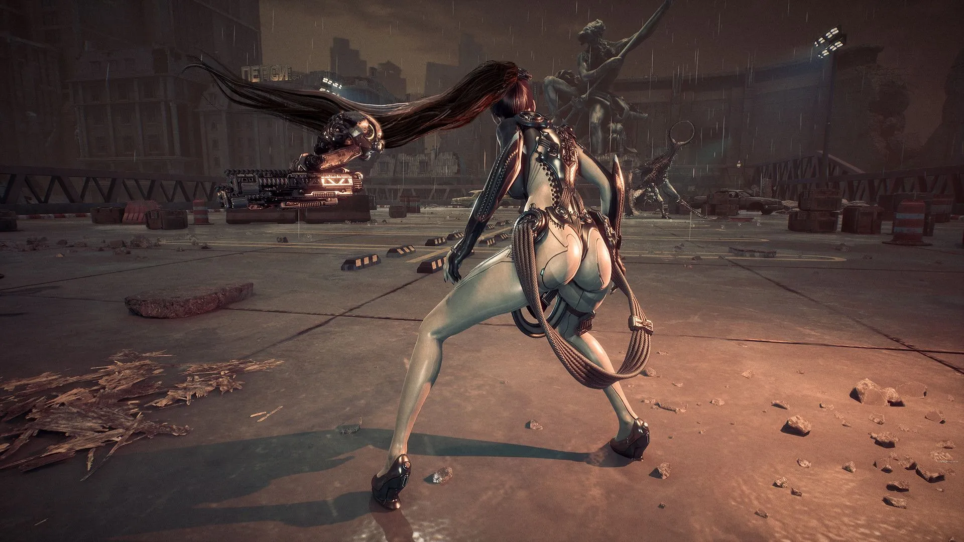 Nữ anh hùng Eve đối đầu với boss Abaddon trong một pha hành động mãn nhãn của Stellar Blade