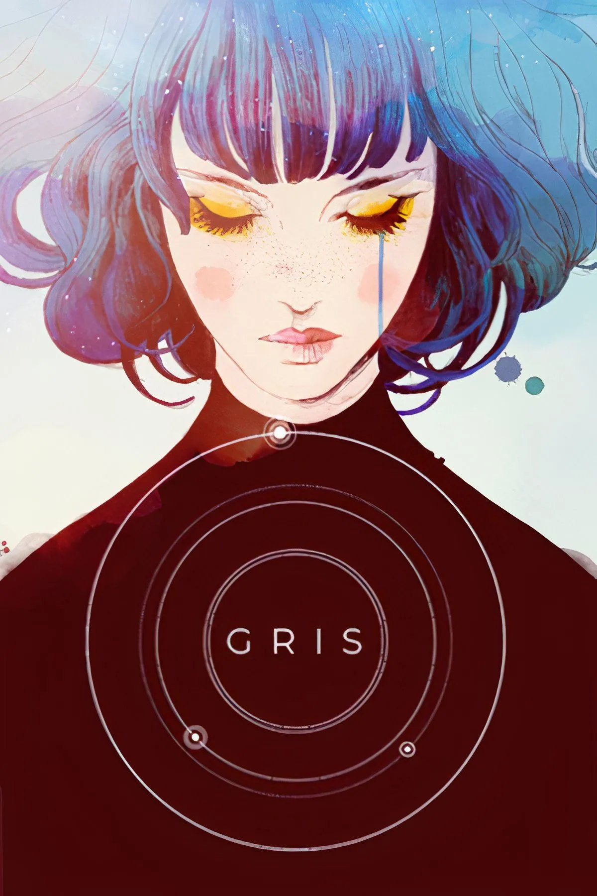 Nữ nhân vật chính Gris trong thế giới vẽ tay đầy màu sắc của game phiêu lưu giải đố Gris