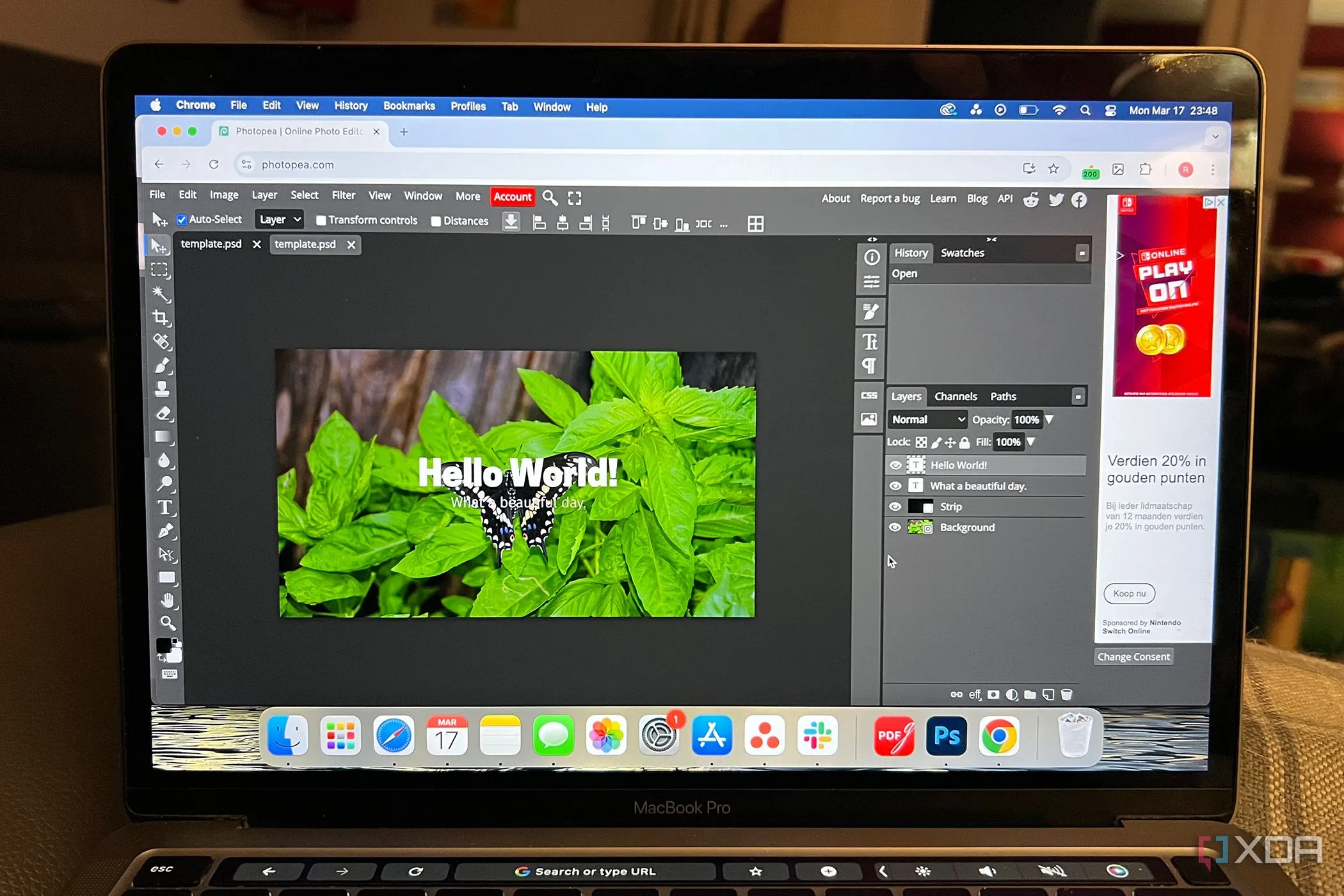 Photopea trên MacBook