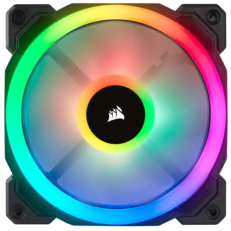 Quạt tản nhiệt Corsair LL120 RGB cao cấp với hiệu ứng đèn đẹp mắt và vòng bi thủy lực.
