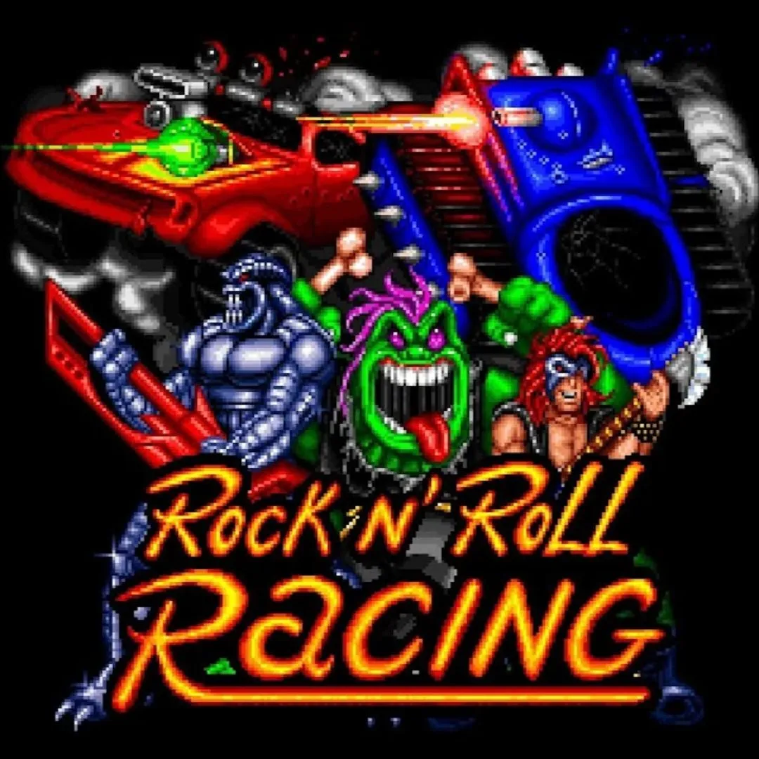 Rock n' Roll Racing với góc nhìn isometric và nhạc rock sôi động