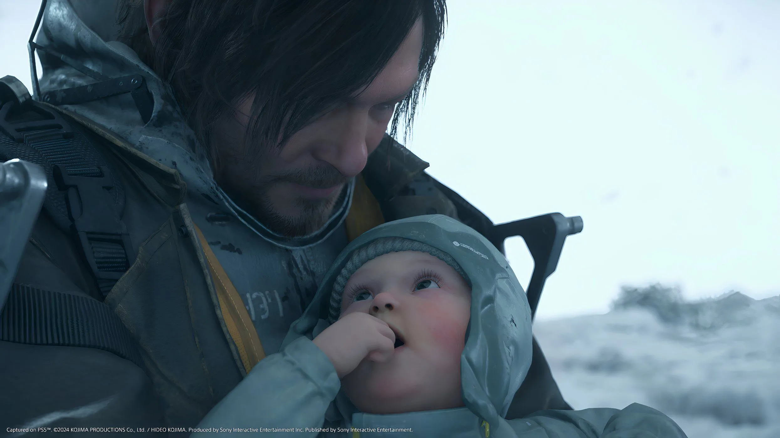 Sam Porter Bridges và BB trong Death Stranding 2: On the Beach, phần tiếp theo của siêu phẩm Kojima.