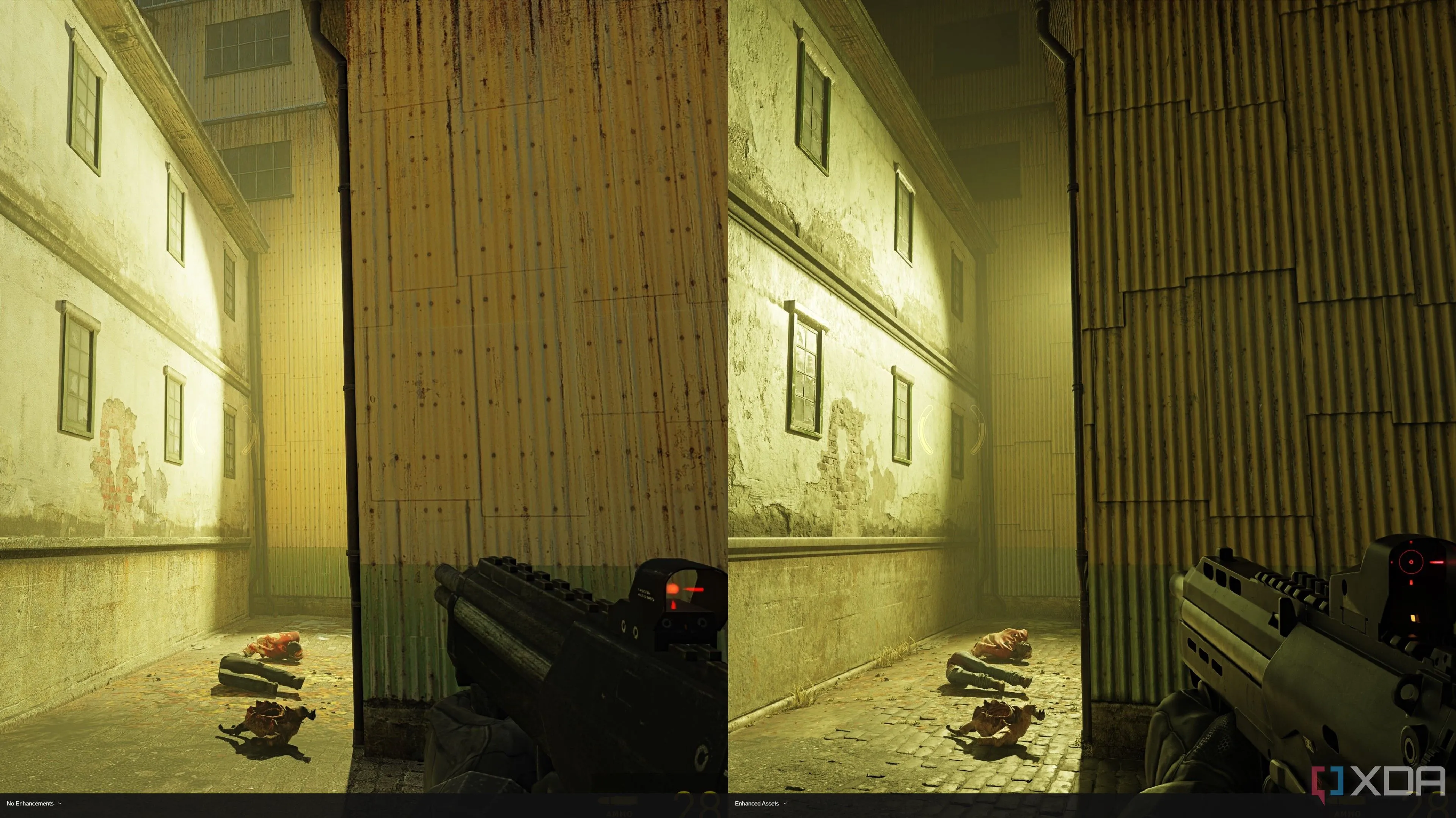 So sánh chất lượng vật liệu và lưới trong Half-Life 2 RTX so với bản gốc