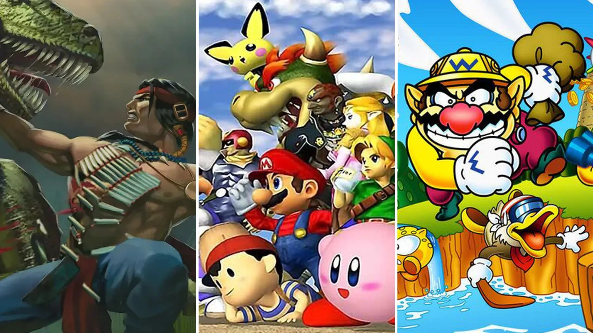 Sự kết hợp các biểu tượng game Nintendo, minh họa cho tiềm năng crossover trong Super Smash Bros. Switch 2.