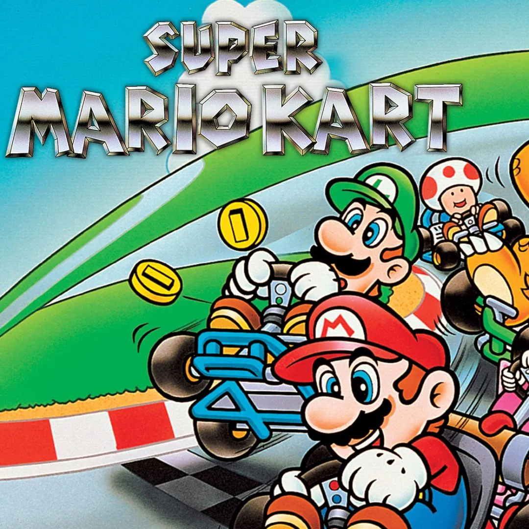 Super Mario Kart với Donkey Kong Jr. ăn mừng chiến thắng