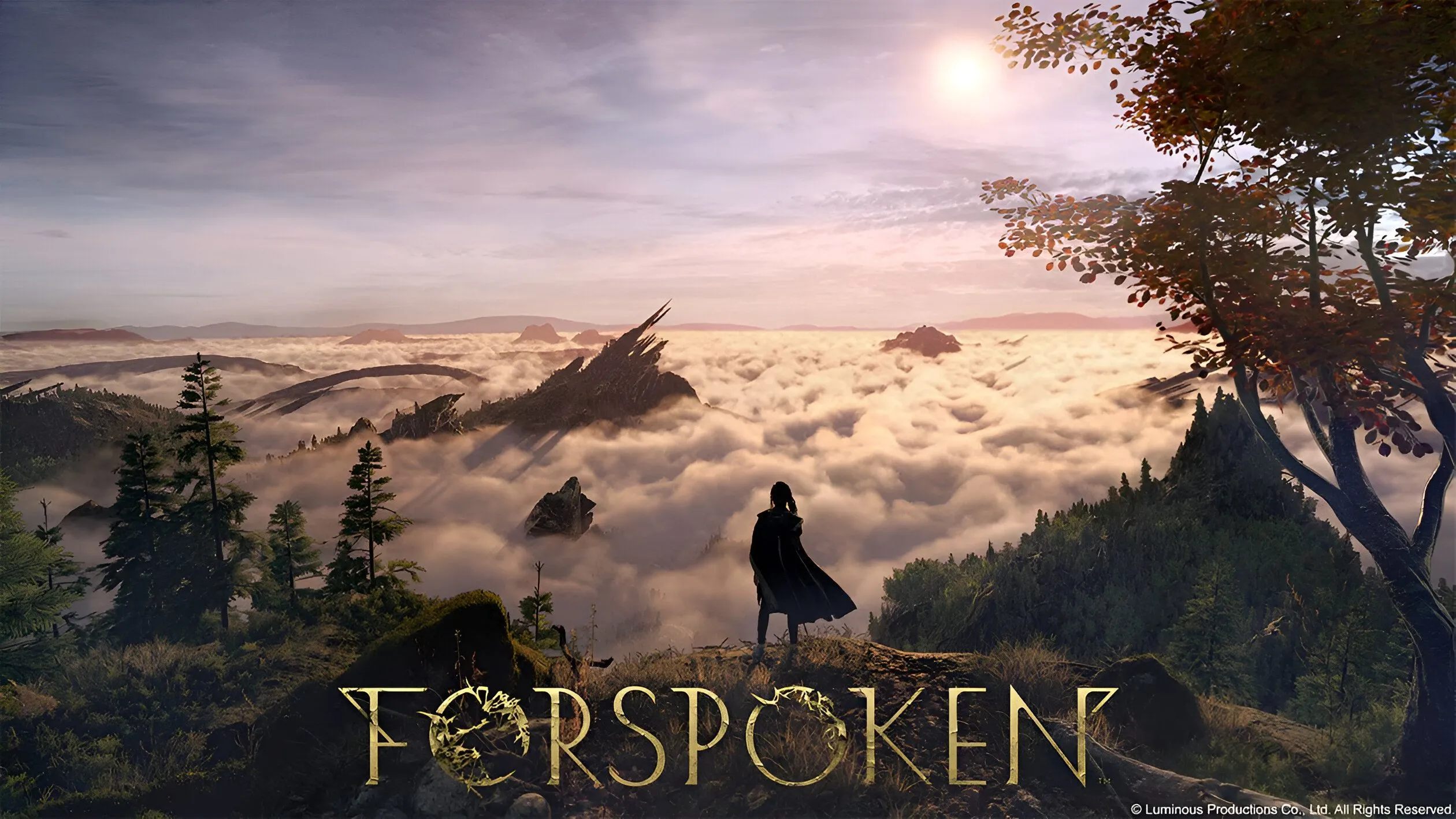 Tấm poster quảng cáo game Forspoken với nhân vật chính và phong cách đồ họa độc đáo