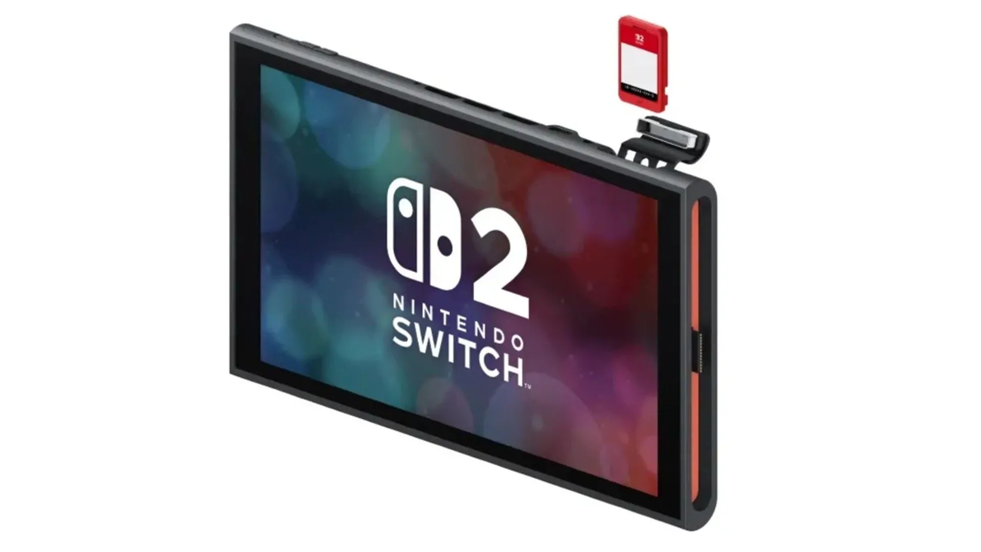 Thẻ game Nintendo Switch 2 mới bên cạnh console, cho thấy sự chuẩn bị kỹ lưỡng của Nintendo cho thế hệ kế nhiệm.