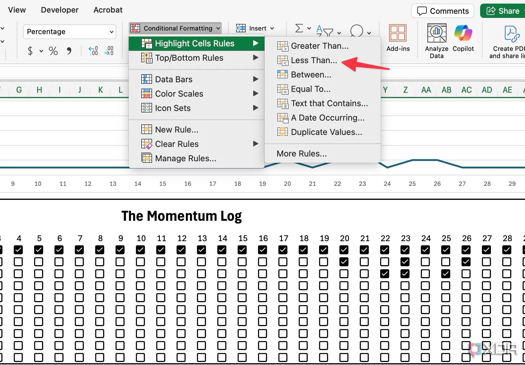 Thiết lập định dạng có điều kiện (Conditional Formatting) trong Excel
