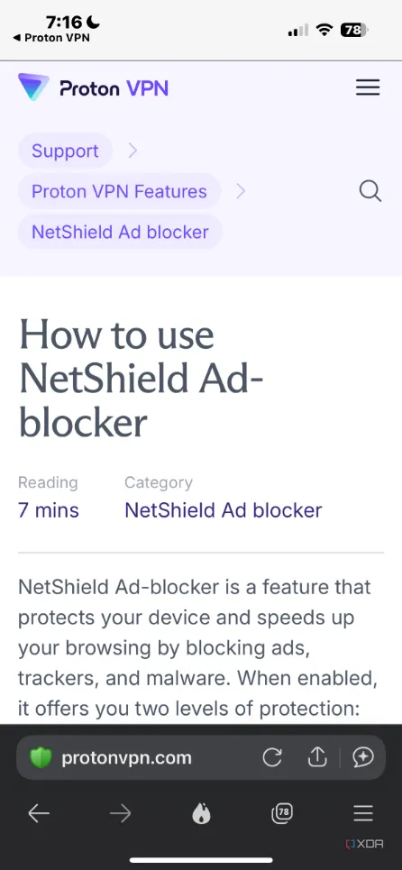 Thông tin giới thiệu về Netshield từ Proton VPN