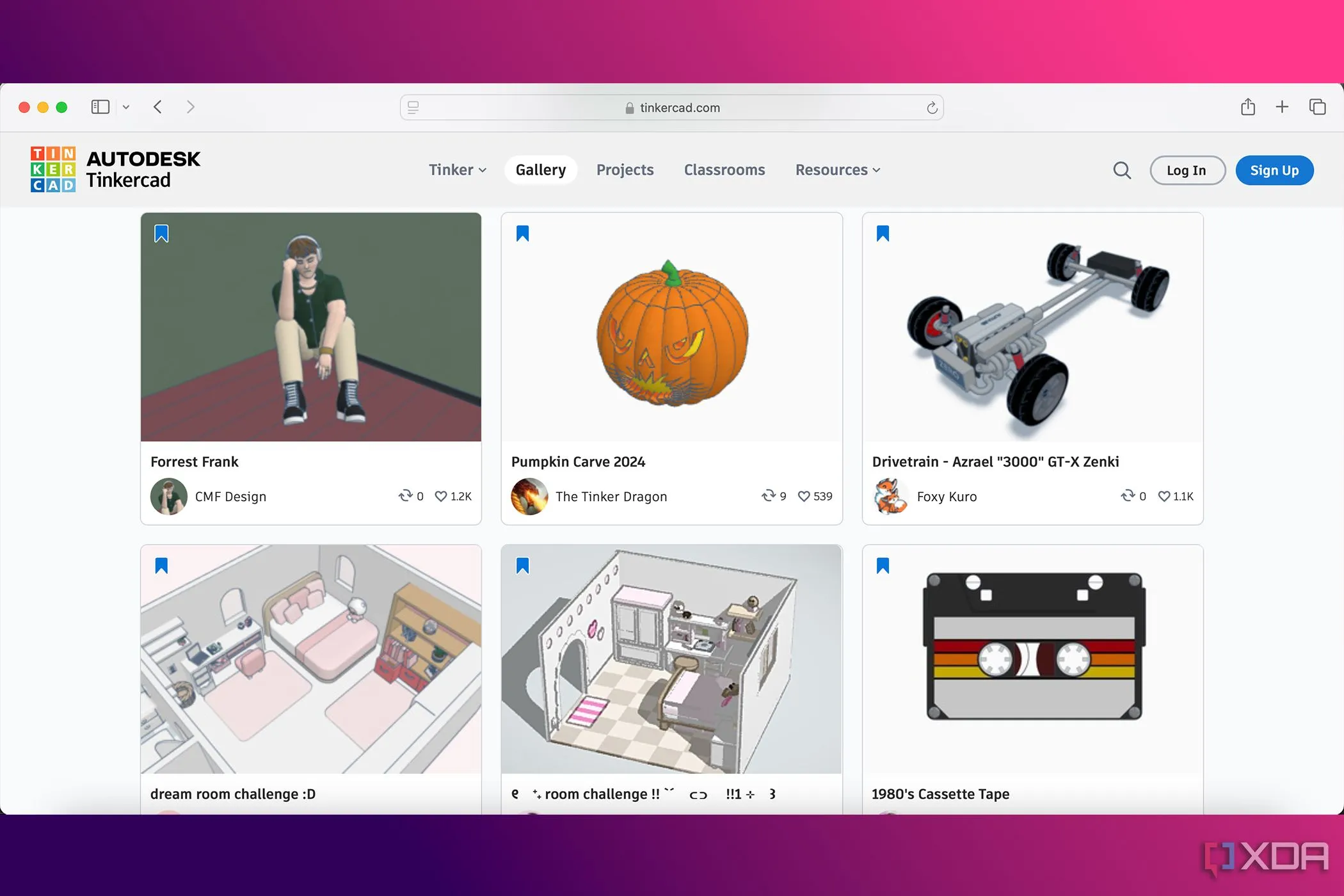 Thư viện dự án 3D Autodesk Tinkercad